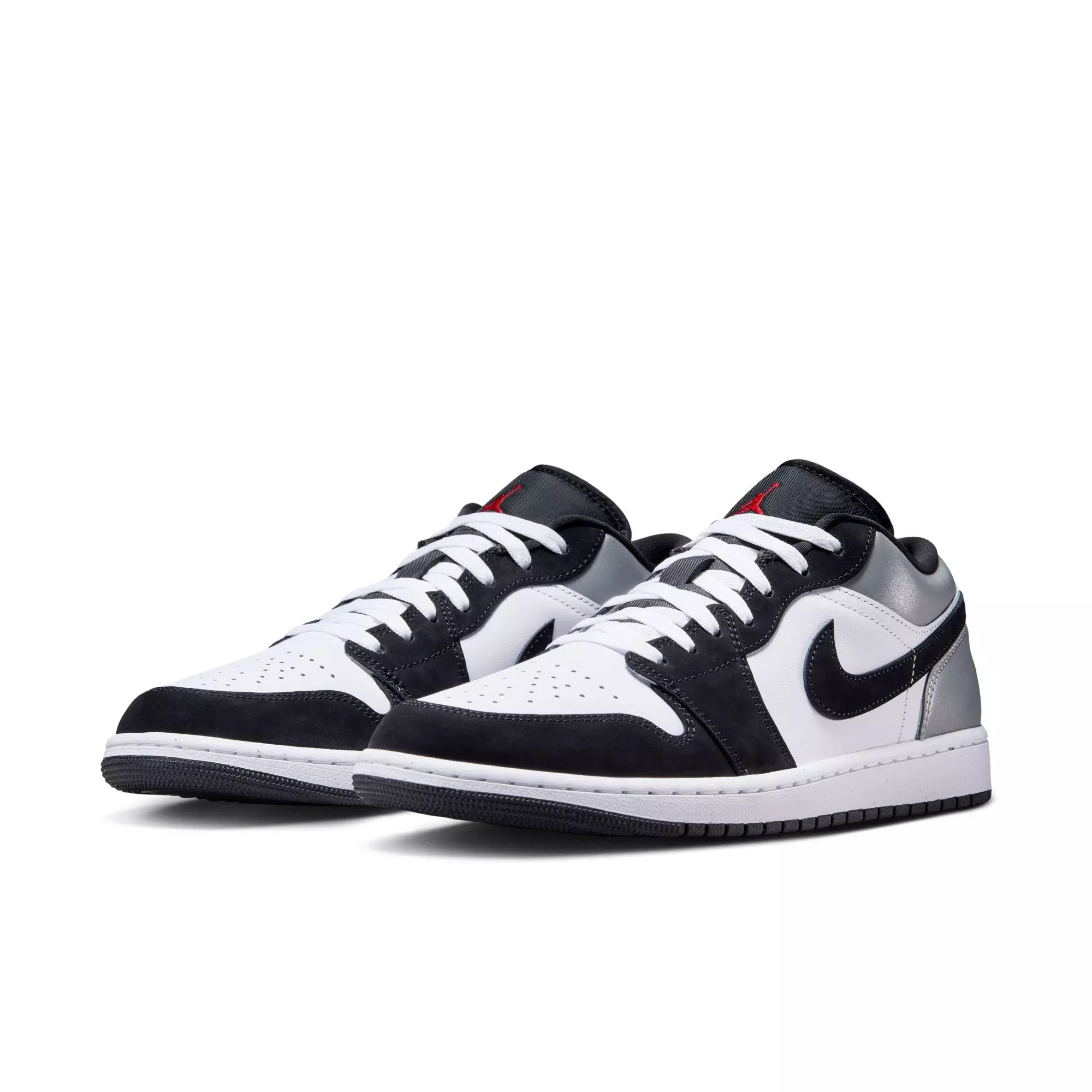 Jordan 1 Low SE "White/Fire Red/Black/Matte Silver" Men's Shoe - WHITE/BLACK/RED