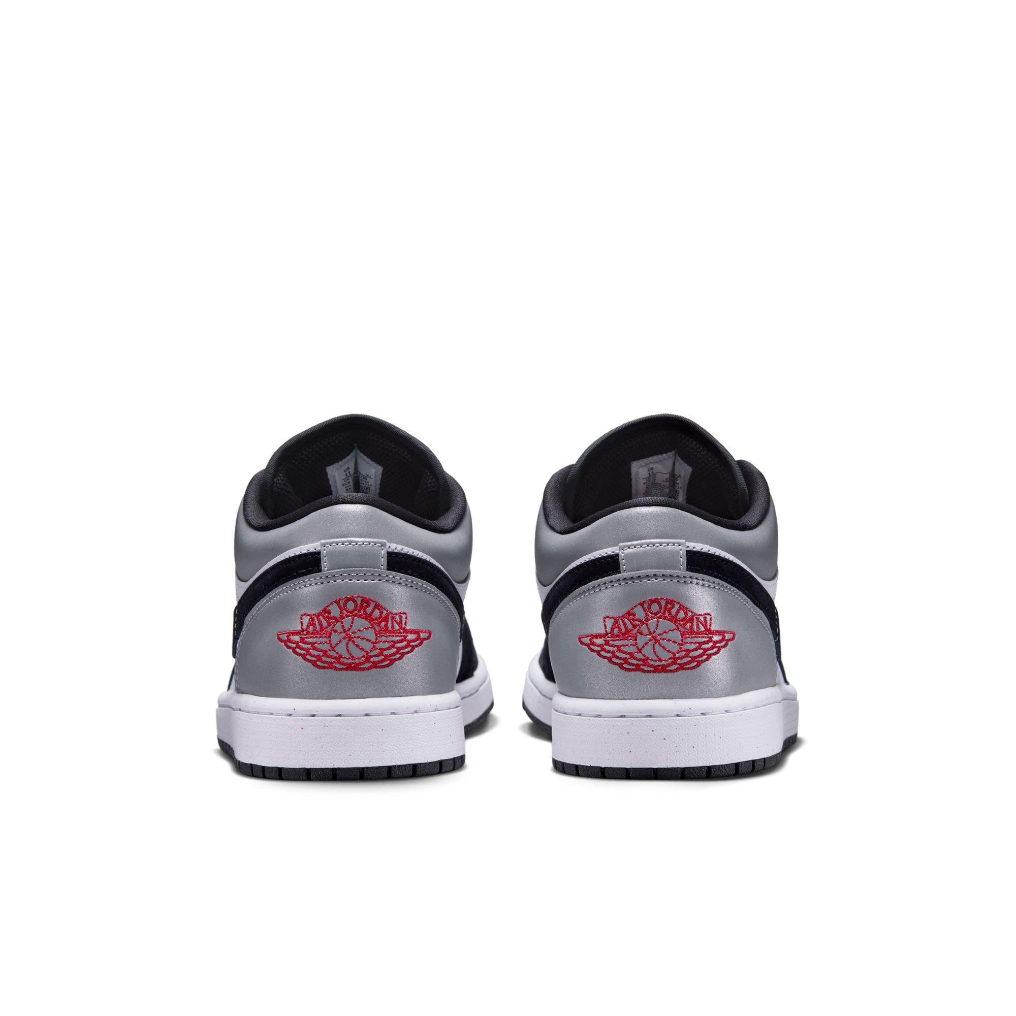 Jordan 1 Low SE "White/Fire Red/Black/Matte Silver" Men's Shoe - WHITE/BLACK/RED Thumbnail View 7
