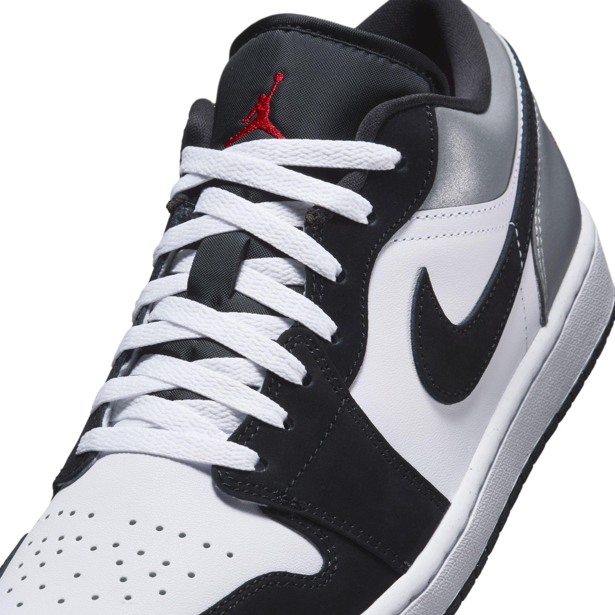Jordan 1 Low SE "White/Fire Red/Black/Matte Silver" Men's Shoe - WHITE/BLACK/RED Thumbnail View 9