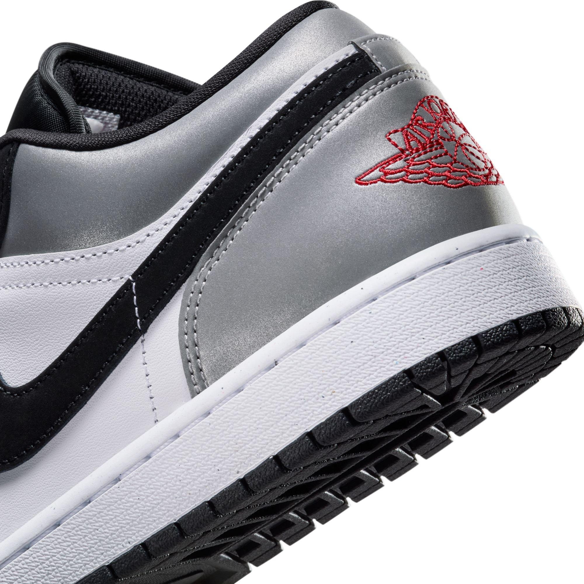 Jordan 1 Low SE "White/Fire Red/Black/Matte Silver" Men's Shoe - WHITE/BLACK/RED Thumbnail View 10