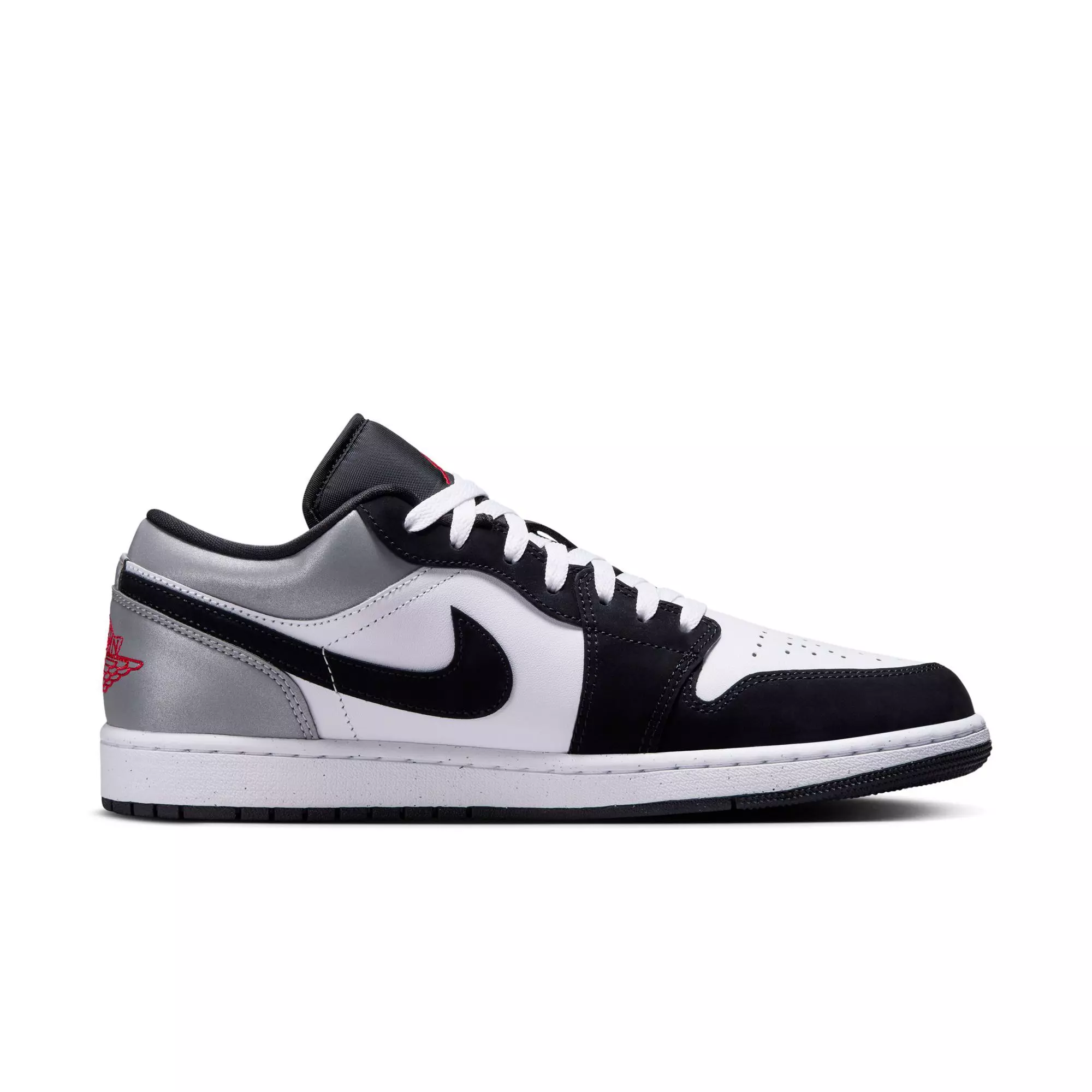 Jordan 1 Low SE "White/Fire Red/Black/Matte Silver" Men's Shoe - WHITE/BLACK/RED