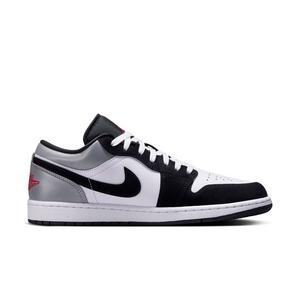 Jordan 1 Low SE "White/Fire Red/Black/Matte Silver" Men's Shoe