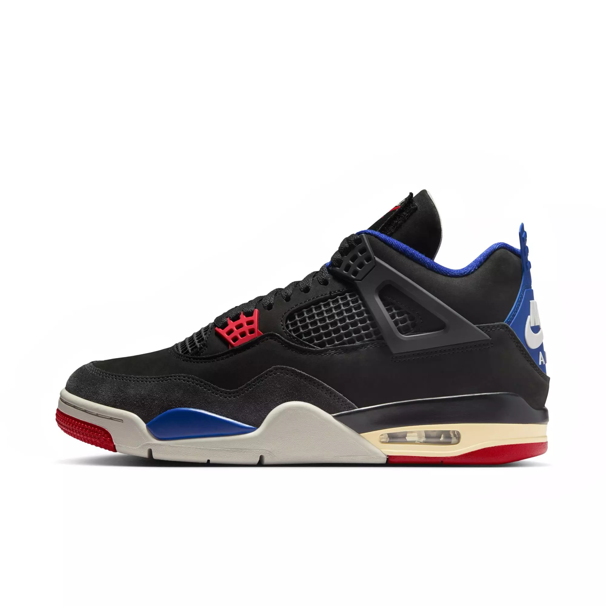 Jordan 4 Retro "Rare Air" Men's Shoe - BLACK/FIRE RED/DEEP ROYAL