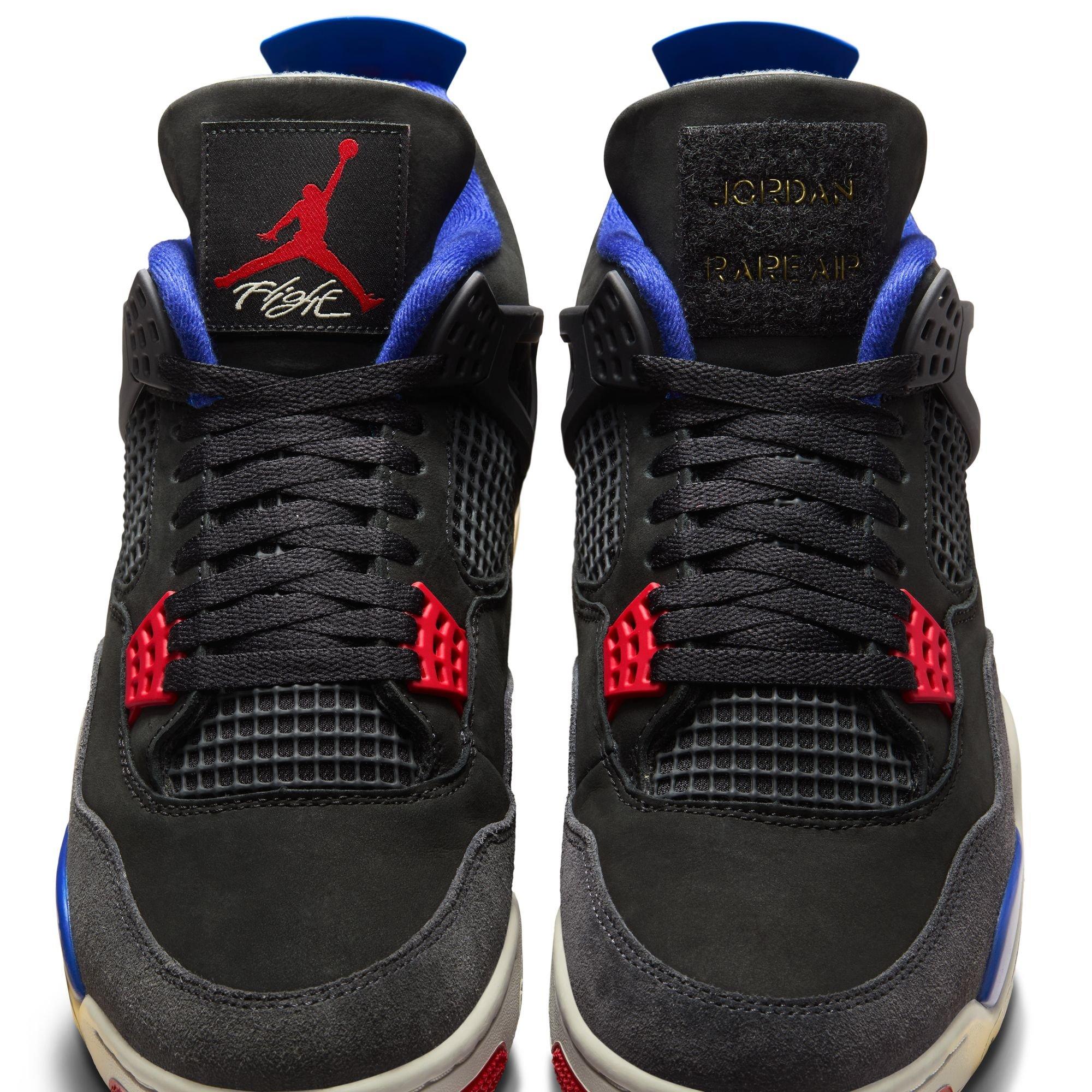 Jordan 4 Retro "Rare Air" Men's Shoe - BLACK/FIRE RED/DEEP ROYAL Thumbnail View 6