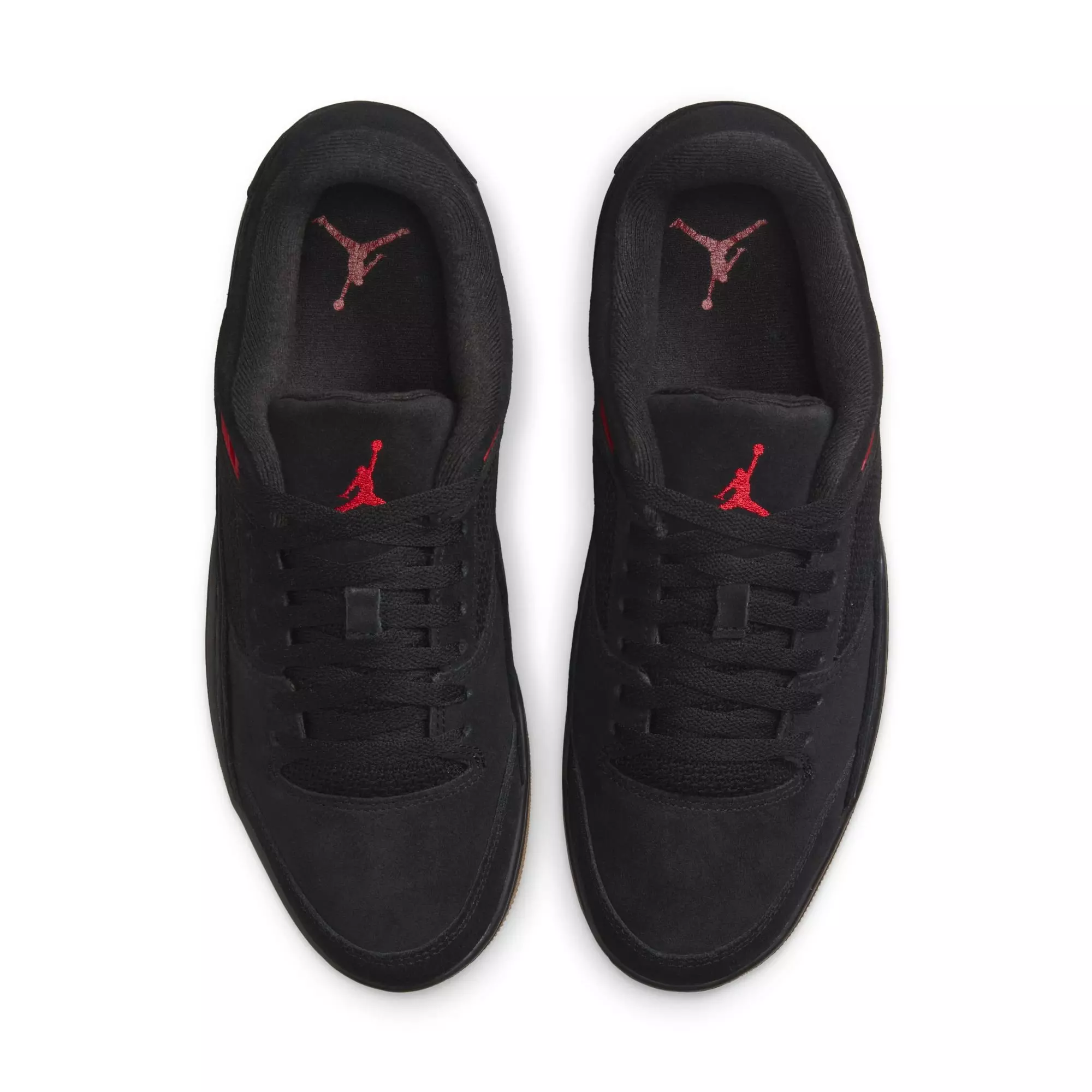 Jordan Flight Court "Black/Varsity Red/Gum Med Brown" Men's Shoe - BLACK/GUM
