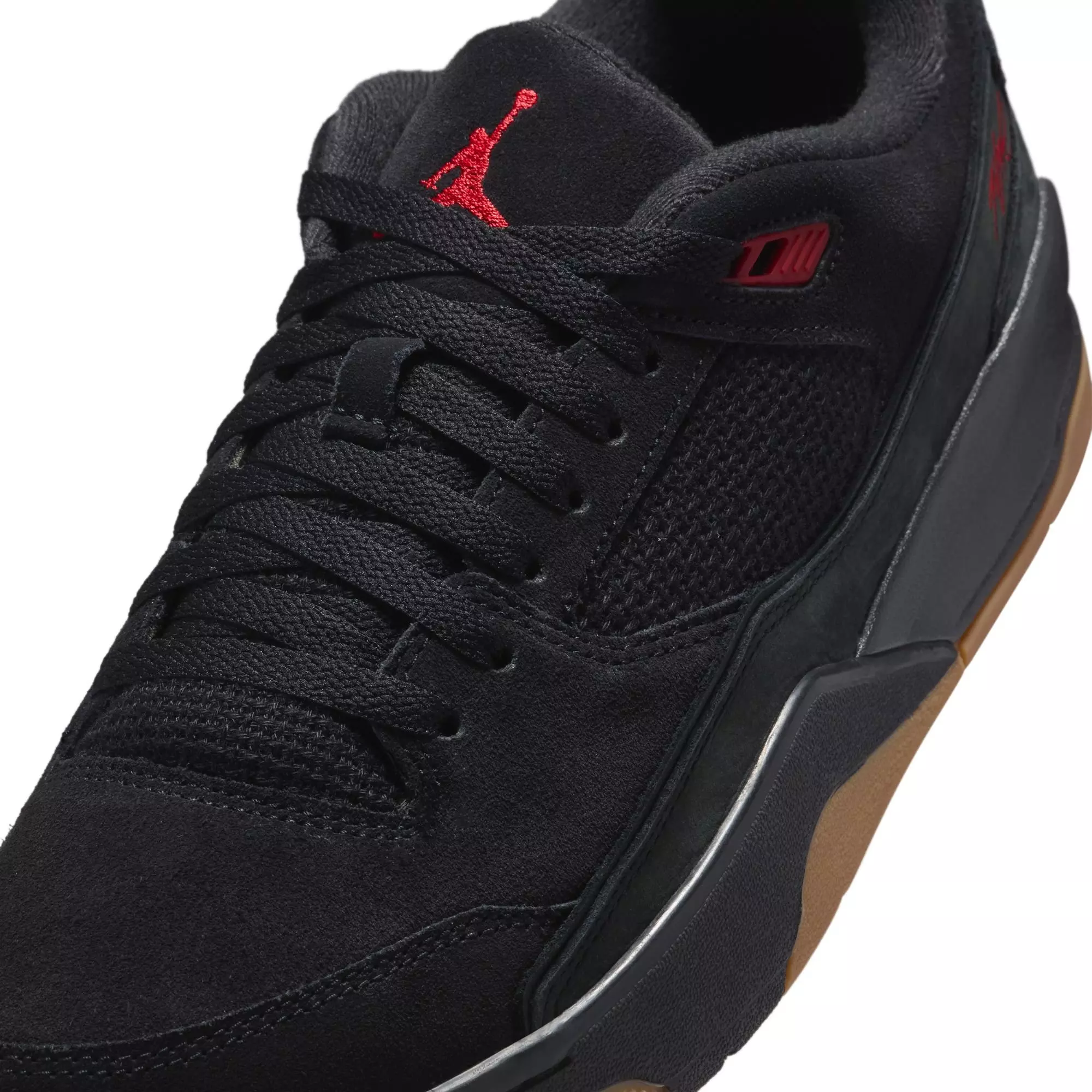 Jordan Flight Court "Black/Varsity Red/Gum Med Brown" Men's Shoe - BLACK/GUM