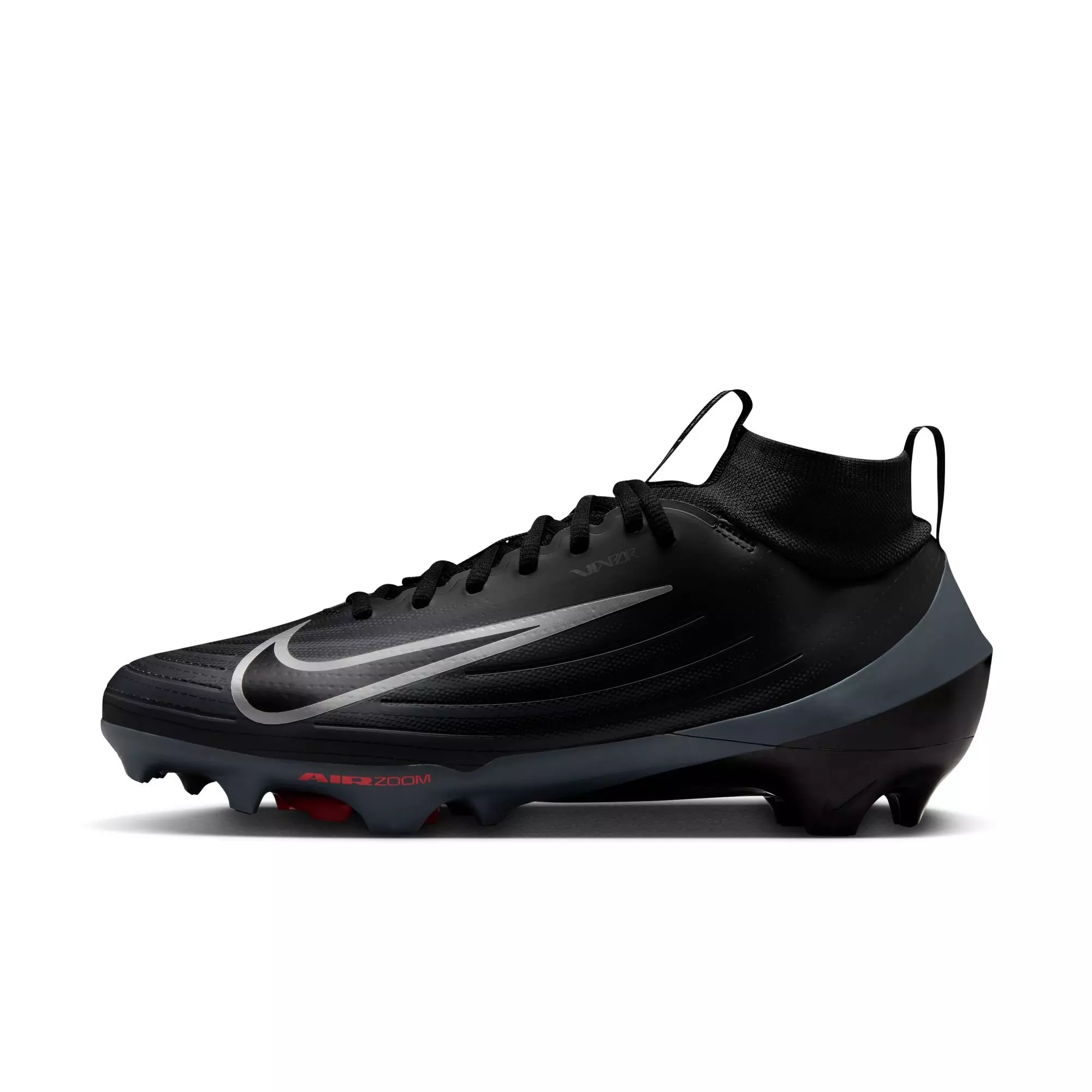 Nike Vapor Pro 1 "Black/Dark Grey/Bright Crimson" Men's Football Cleat - BLACK/GREY