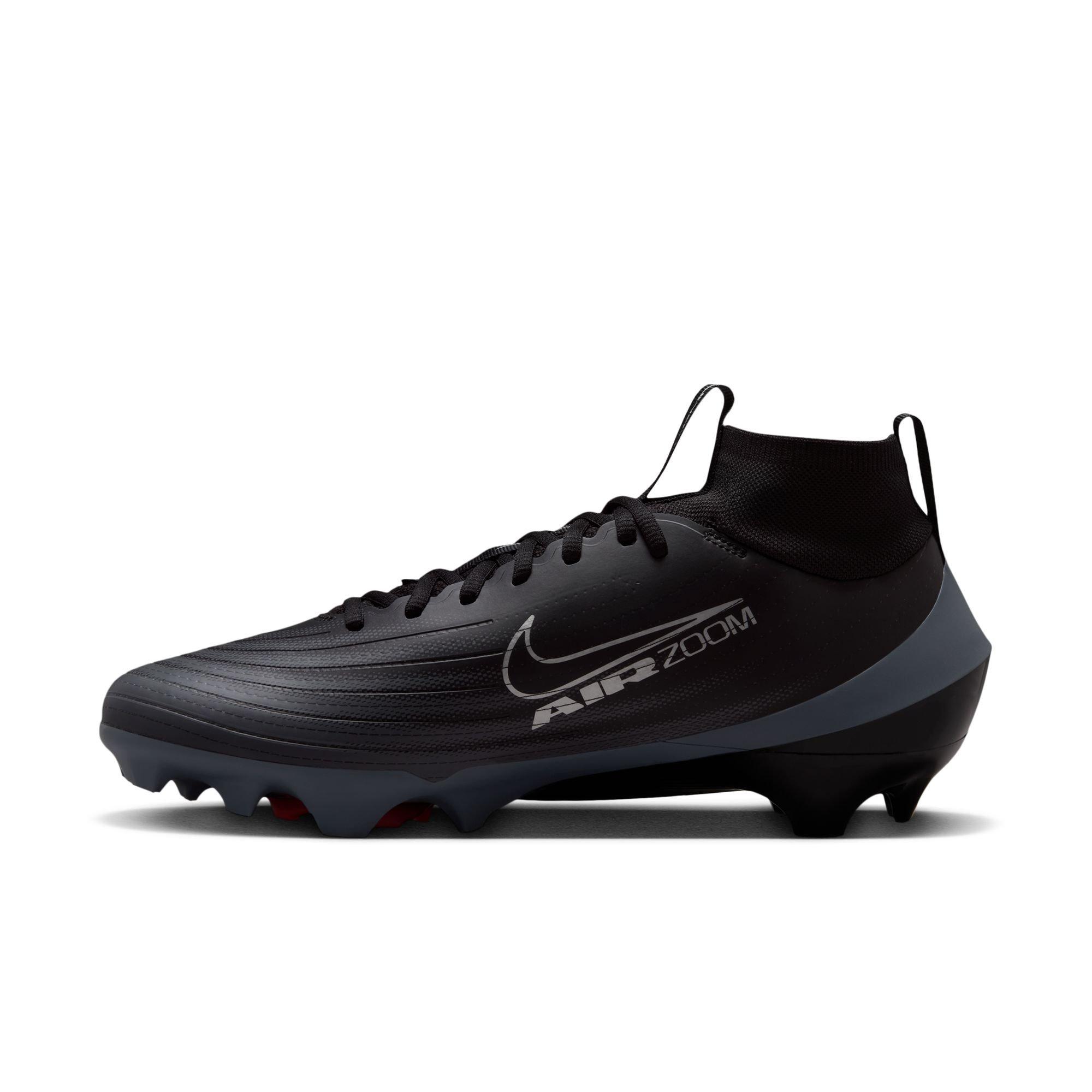 Nike Vapor Pro 1 "Black/Dark Grey/Bright Crimson" Men's Football Cleat - BLACK/GREY Thumbnail View 4