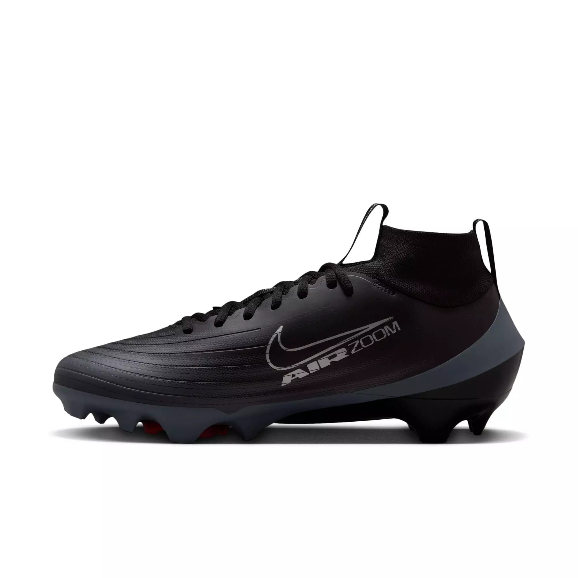 Nike Vapor Pro 1 "Black/Dark Grey/Bright Crimson" Men's Football Cleat - BLACK/GREY