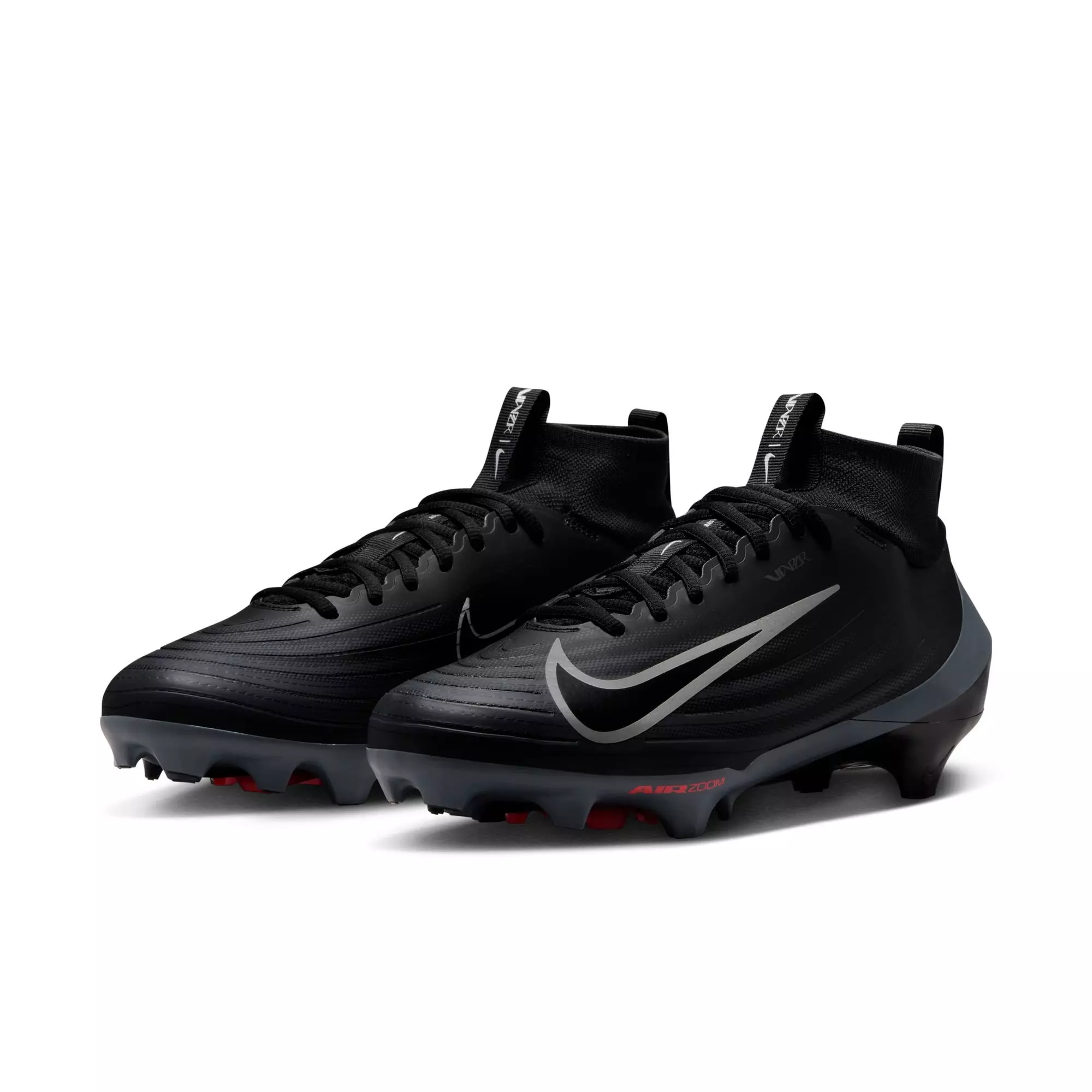 Nike Vapor Pro 1 "Black/Dark Grey/Bright Crimson" Men's Football Cleat - BLACK/GREY