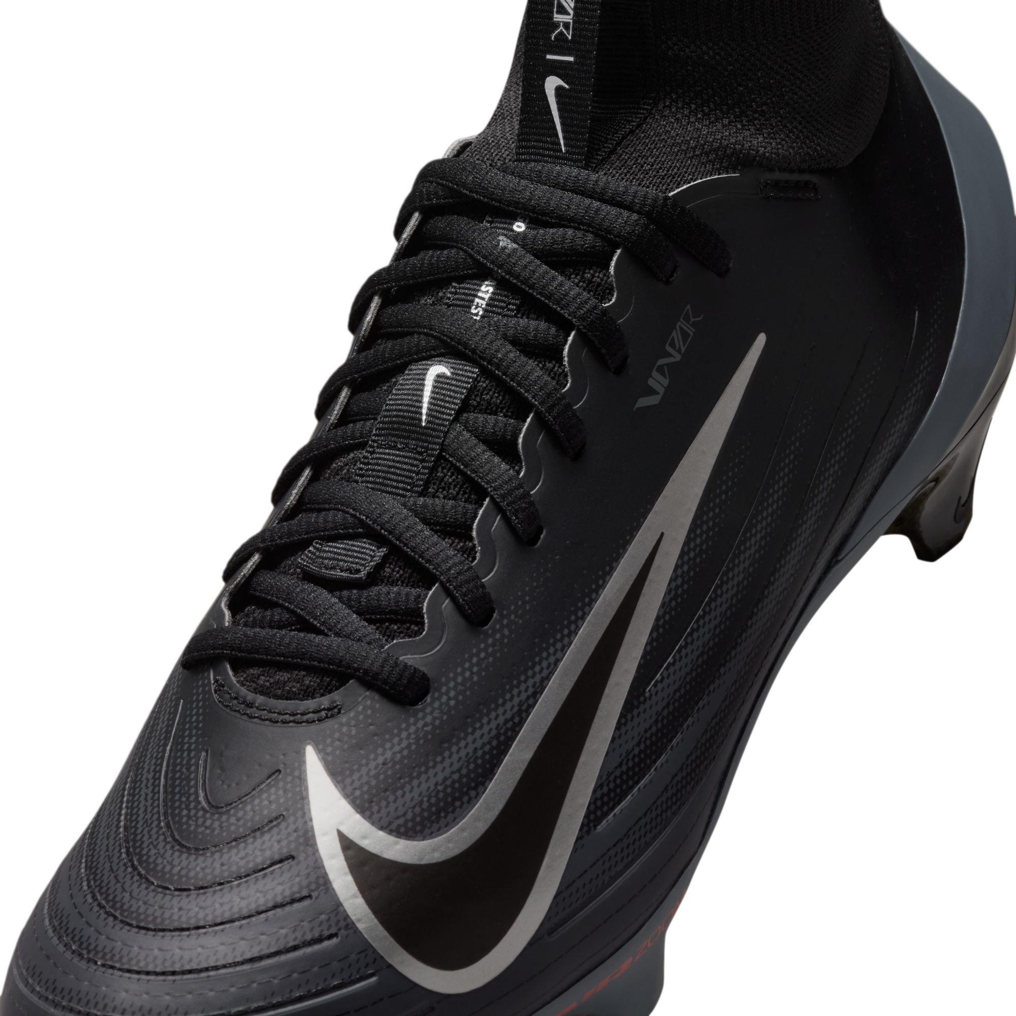 Nike Vapor Pro 1 "Black/Dark Grey/Bright Crimson" Men's Football Cleat - BLACK/GREY Thumbnail View 11