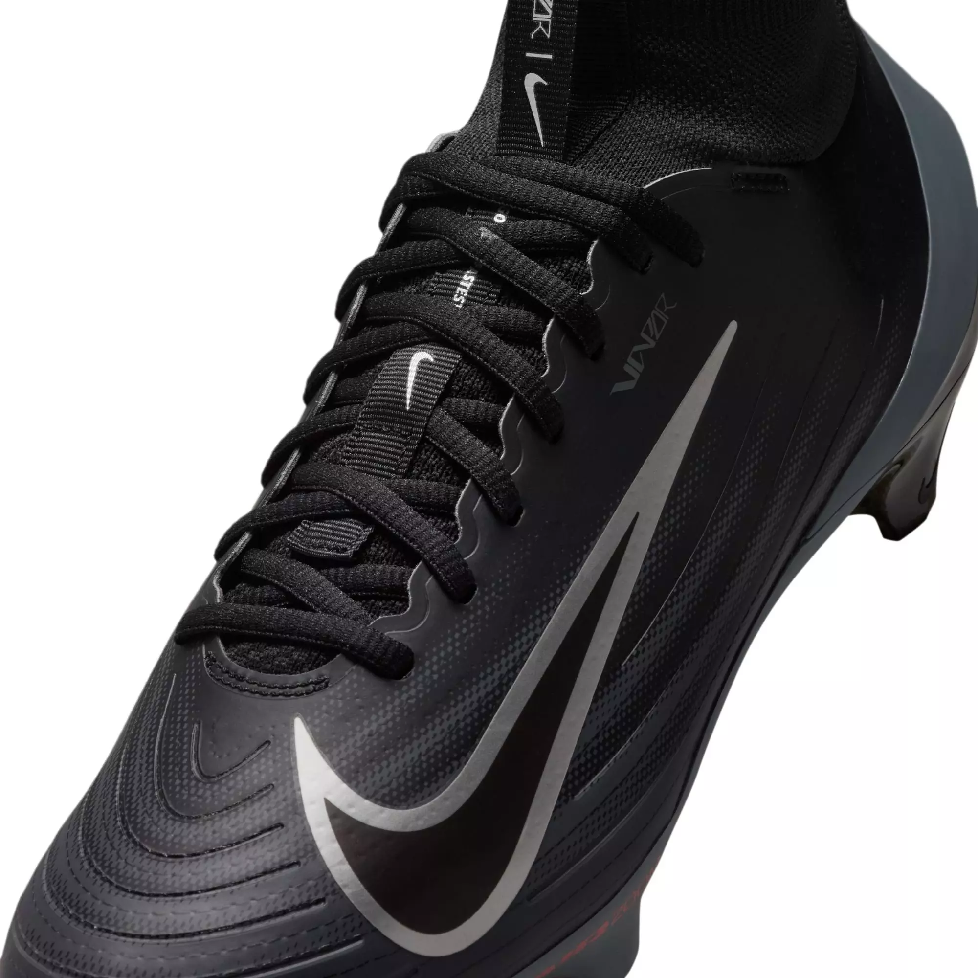 Nike Vapor Pro 1 "Black/Dark Grey/Bright Crimson" Men's Football Cleat - BLACK/GREY