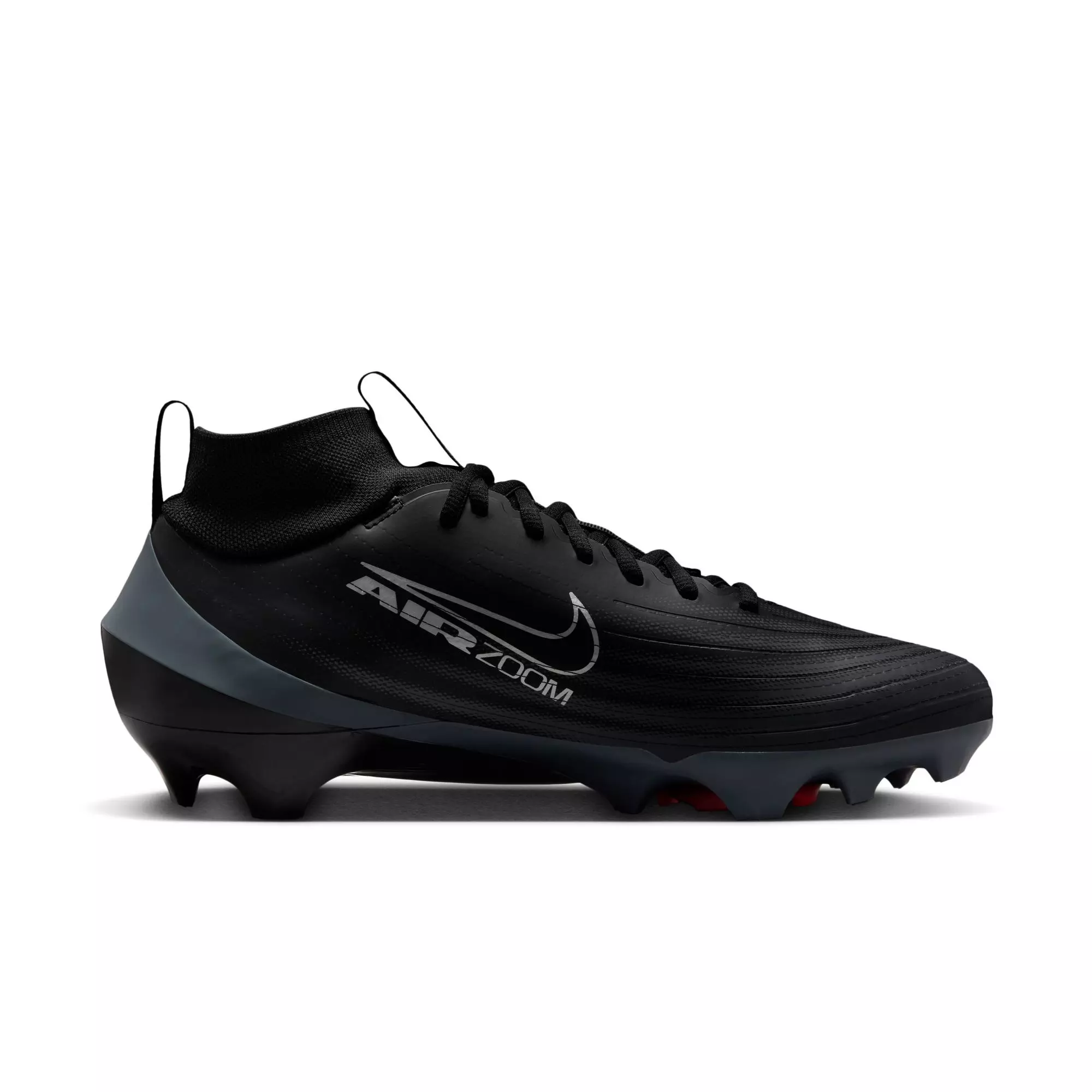 Nike Vapor Pro 1 "Black/Dark Grey/Bright Crimson" Men's Football Cleat - BLACK/GREY