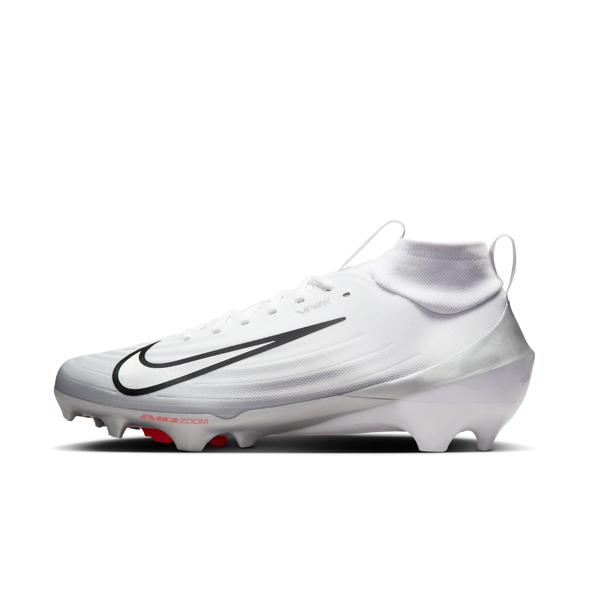 Nike Vapor Pro 1 "White/Metallic Silver/Black/Summit White" Men's Football Cleat - WHITE/SILVER Thumbnail View 3