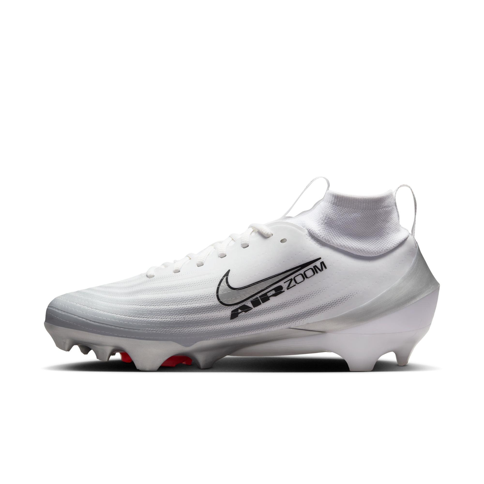 Nike Vapor Pro 1 "White/Metallic Silver/Black/Summit White" Men's Football Cleat - WHITE/SILVER Thumbnail View 4