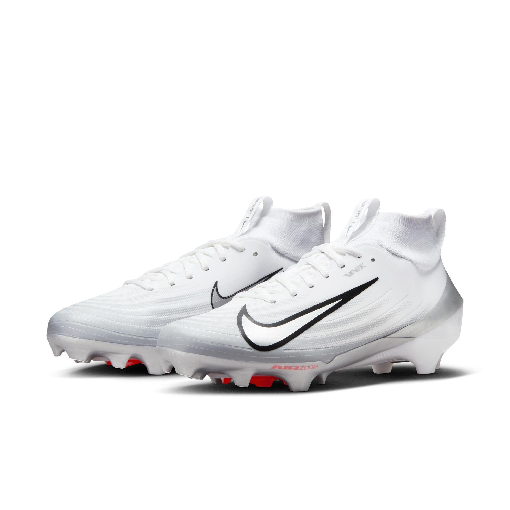 Nike Vapor Pro 1 "White/Metallic Silver/Black/Summit White" Men's Football Cleat - WHITE/SILVER Thumbnail View 5