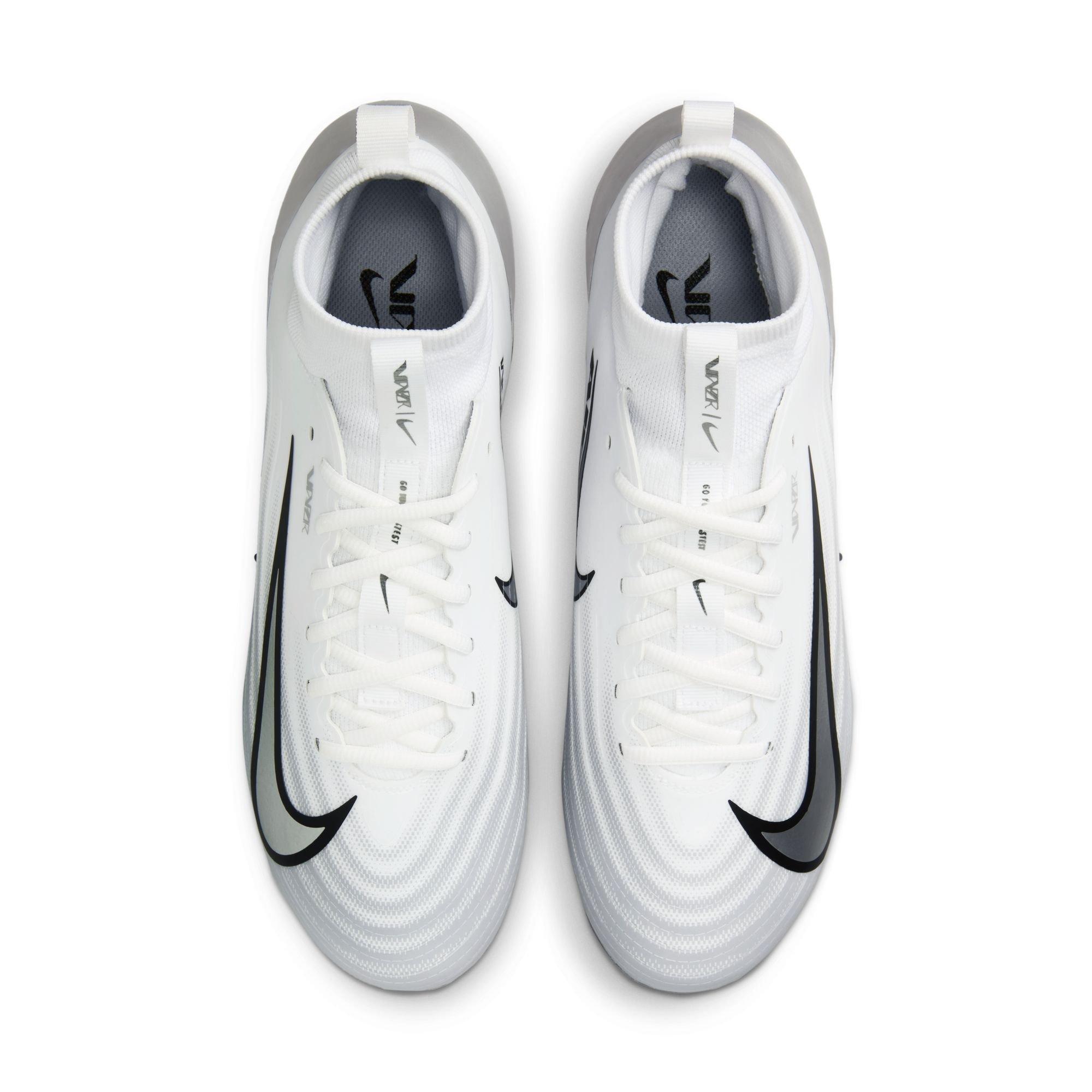 Nike Vapor Pro 1 "White/Metallic Silver/Black/Summit White" Men's Football Cleat - WHITE/SILVER Thumbnail View 6