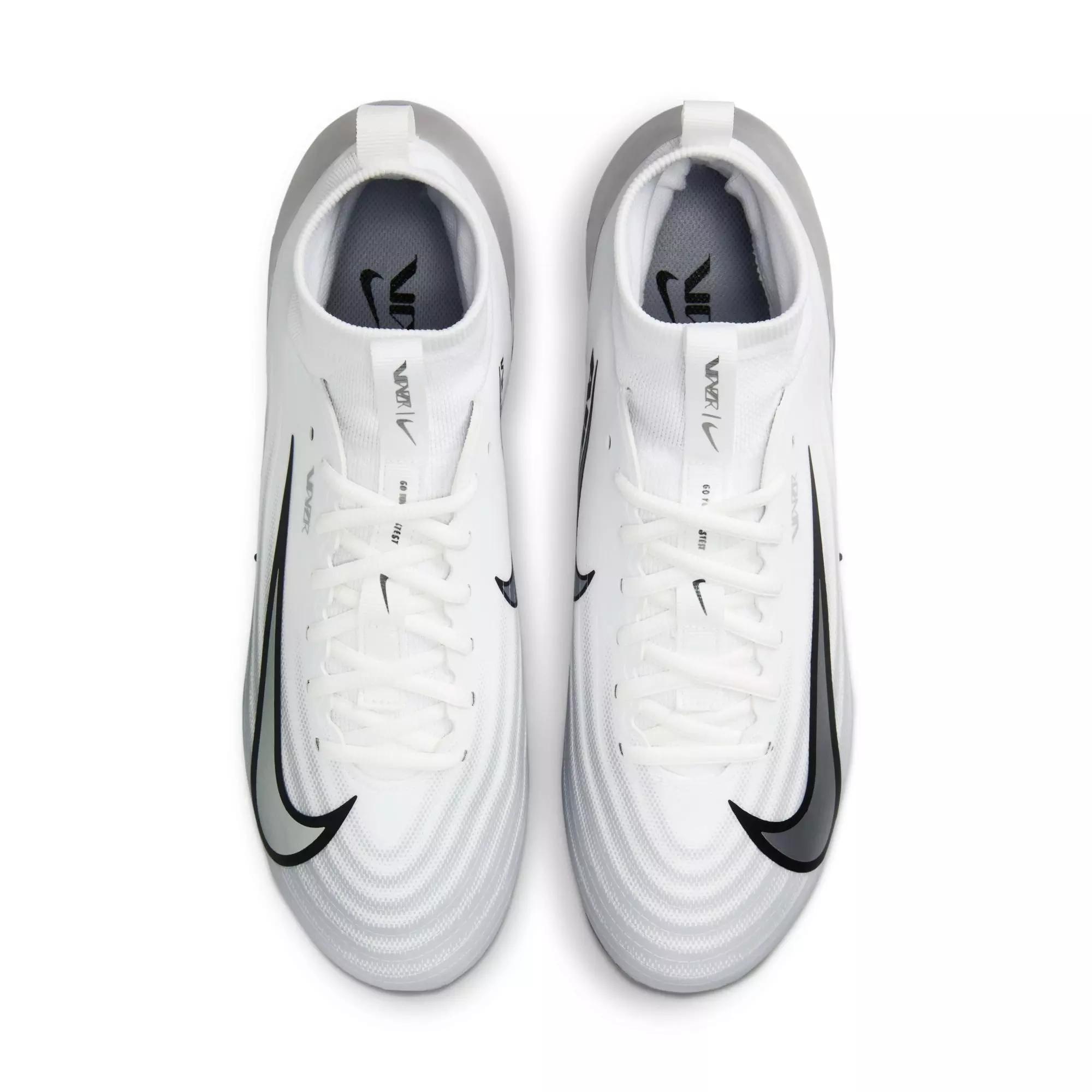 Nike Vapor Pro 1 "White/Metallic Silver/Black/Summit White" Men's Football Cleat - WHITE/SILVER