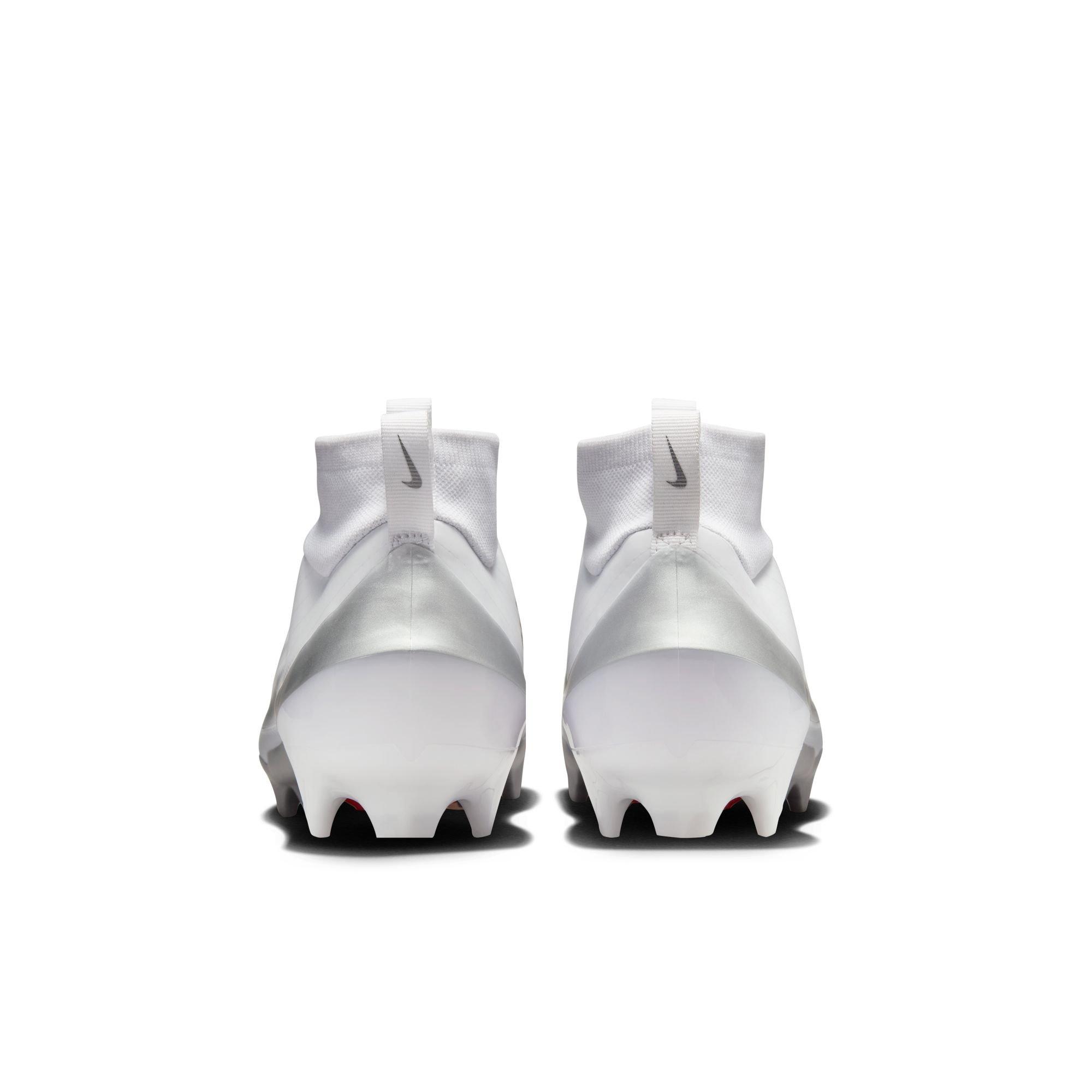 Nike Vapor Pro 1 "White/Metallic Silver/Black/Summit White" Men's Football Cleat - WHITE/SILVER Thumbnail View 7