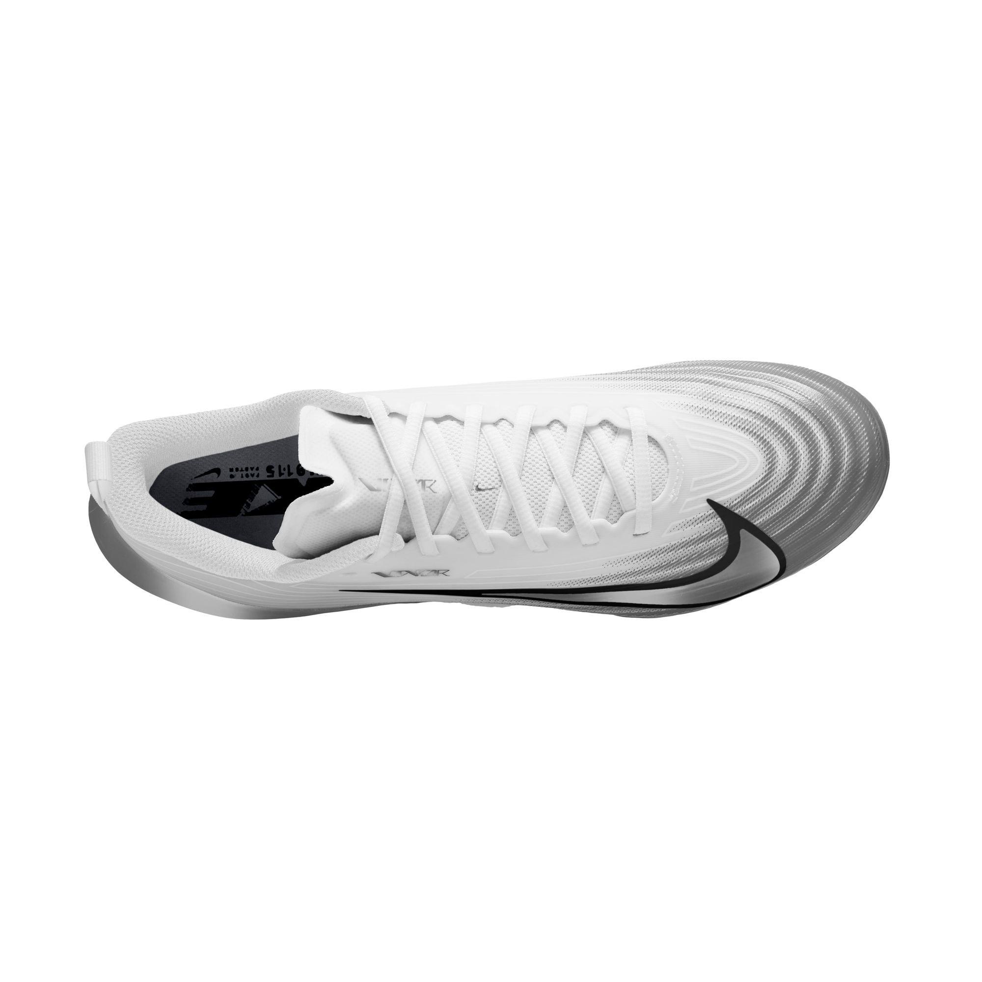 Nike Vapor Pro 1 "White/Metallic Silver/Black/Summit White" Men's Football Cleat - WHITE/SILVER Thumbnail View 8