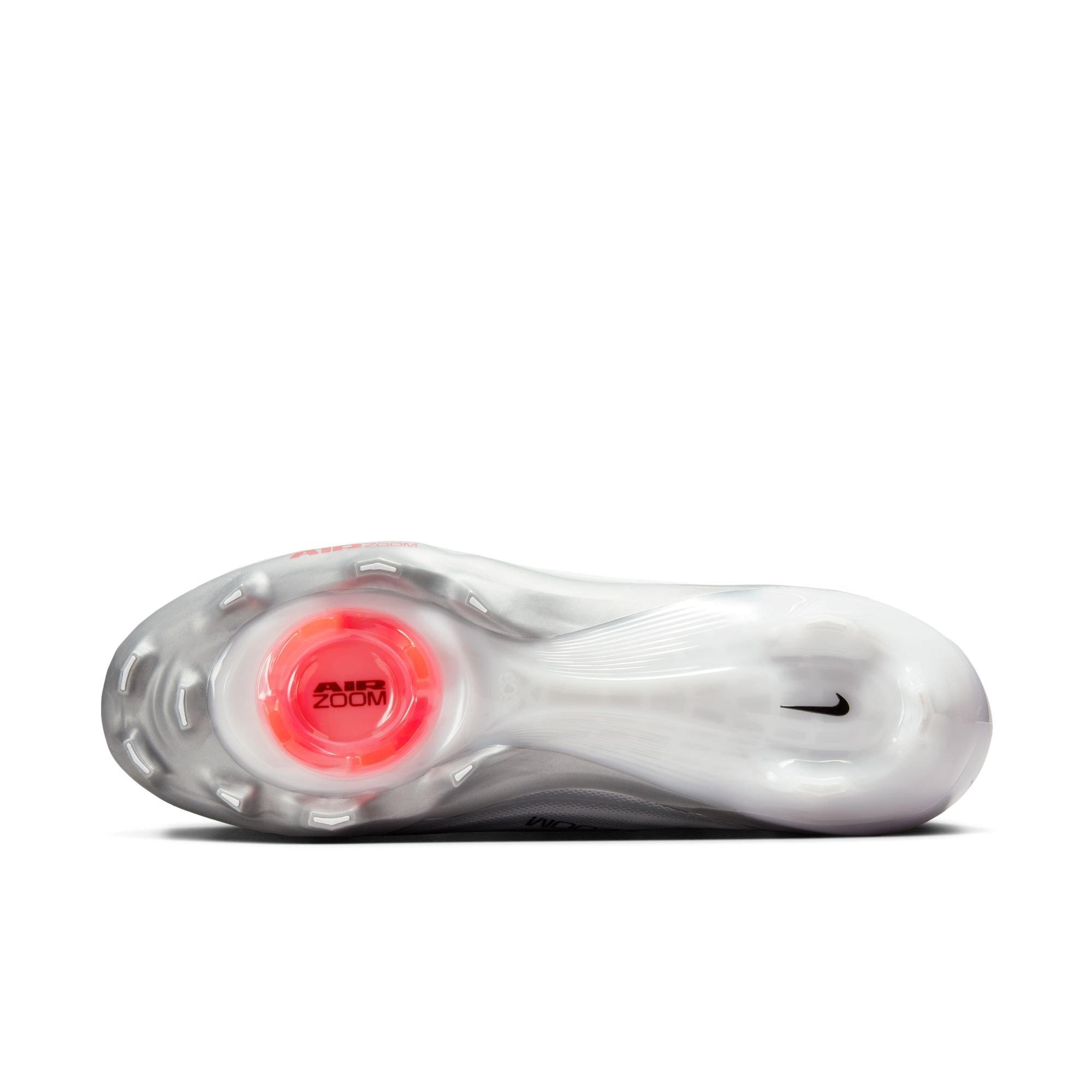 Nike Vapor Pro 1 "White/Metallic Silver/Black/Summit White" Men's Football Cleat - WHITE/SILVER Thumbnail View 10