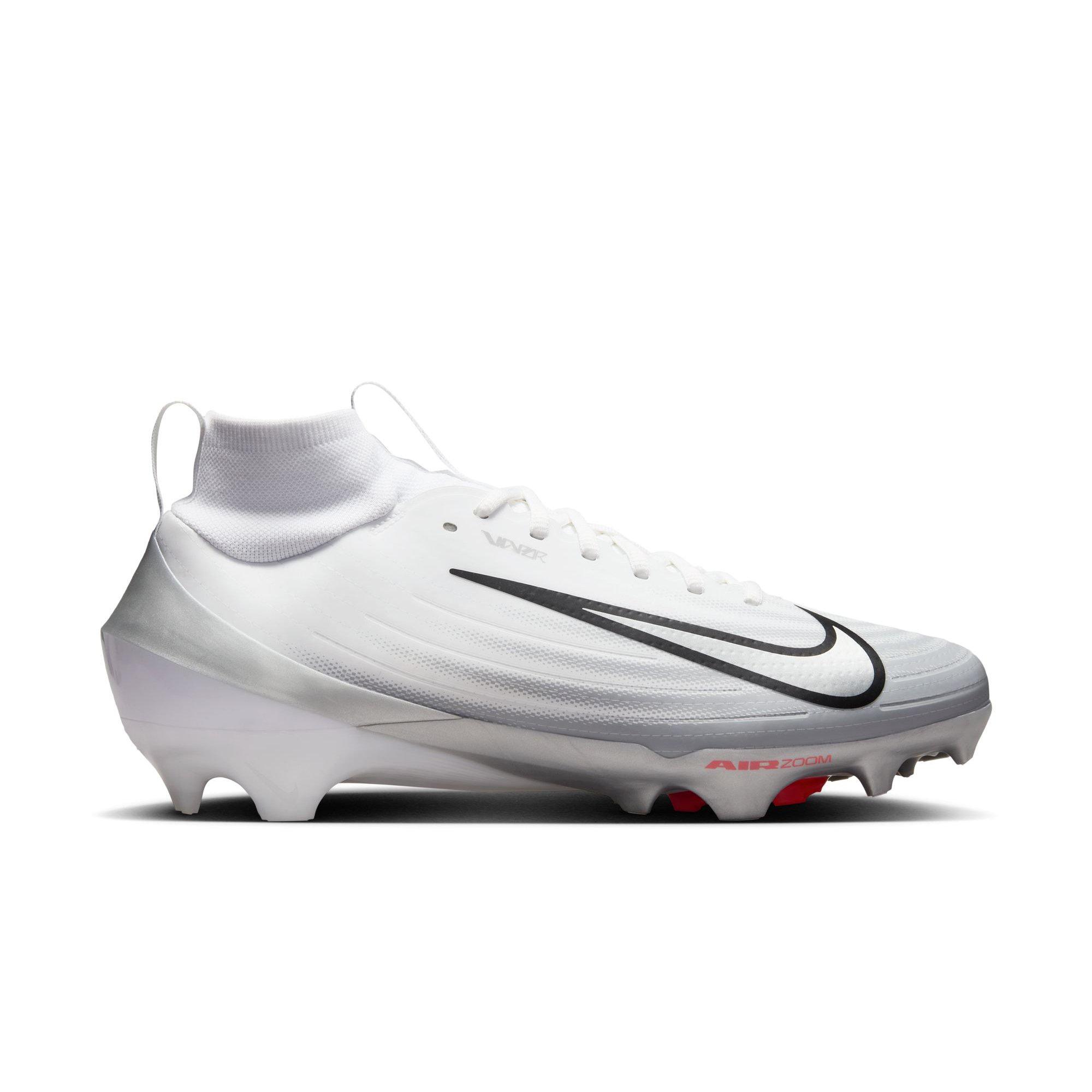 Nike Vapor Pro 1 "White/Metallic Silver/Black/Summit White" Men's Football Cleat - WHITE/SILVER Thumbnail View 1