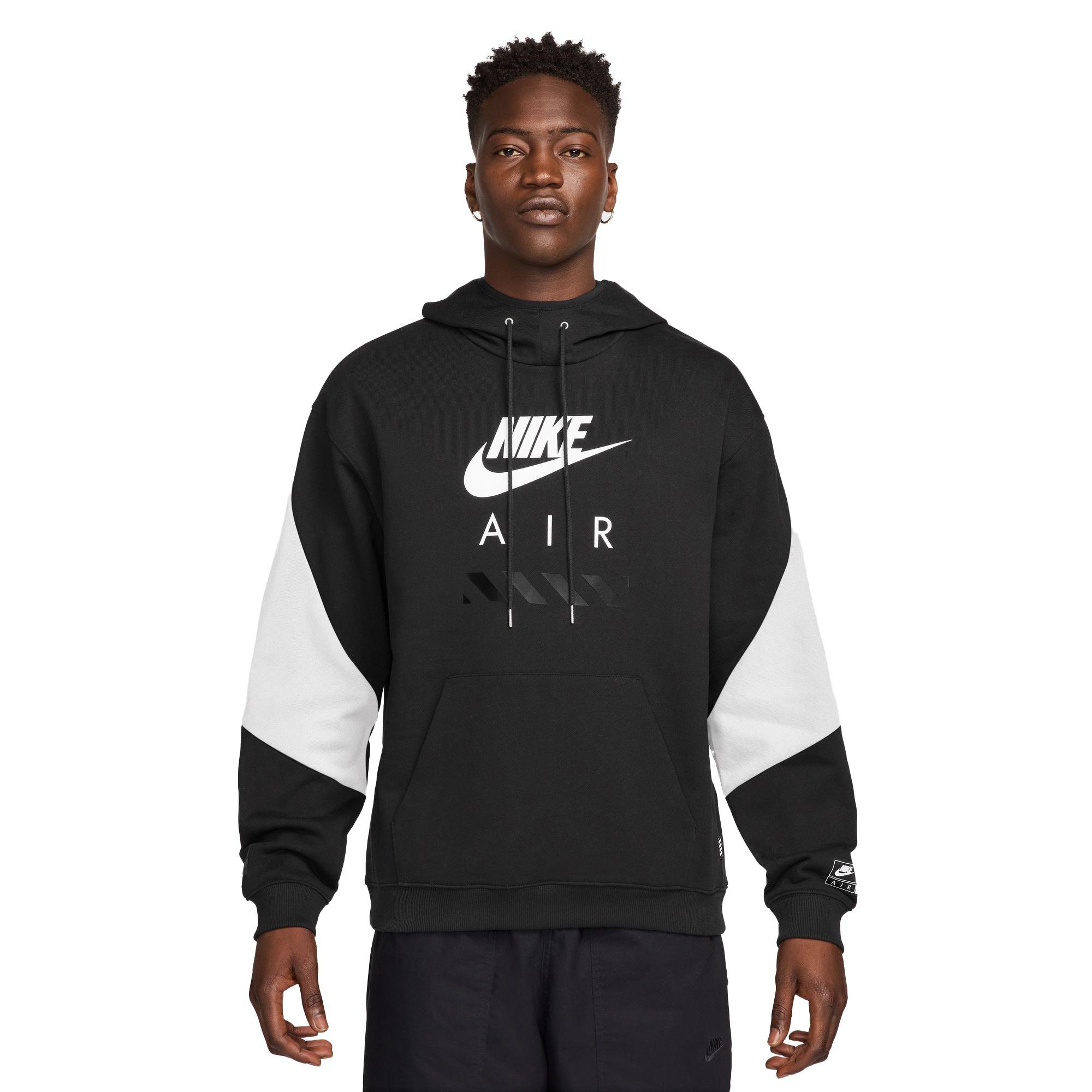 Nike Men's Air Fleece Pullover Hoodie - BLACK Thumbnail View 1