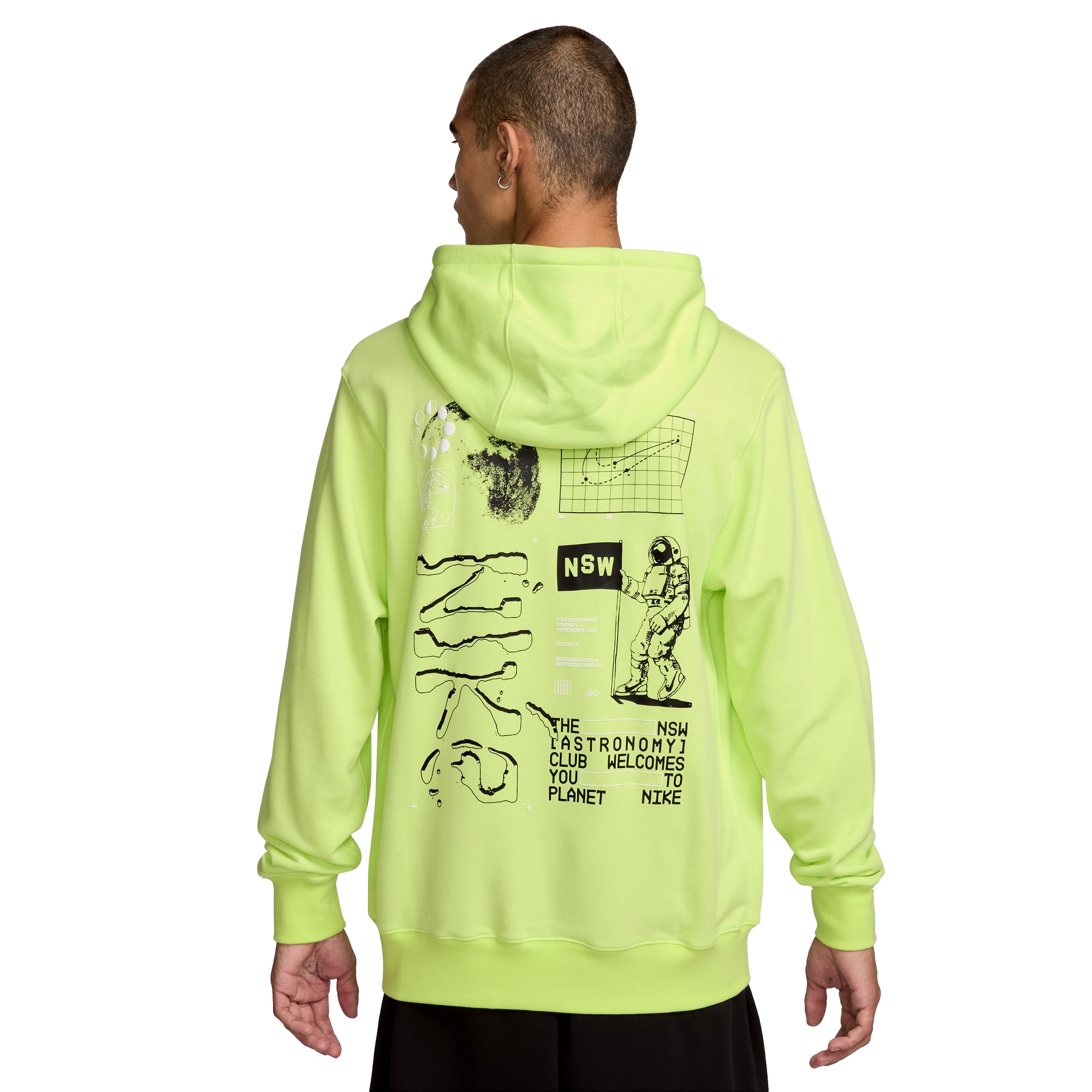 Nike Club French Terry Pullover Men's Lime Hoodie