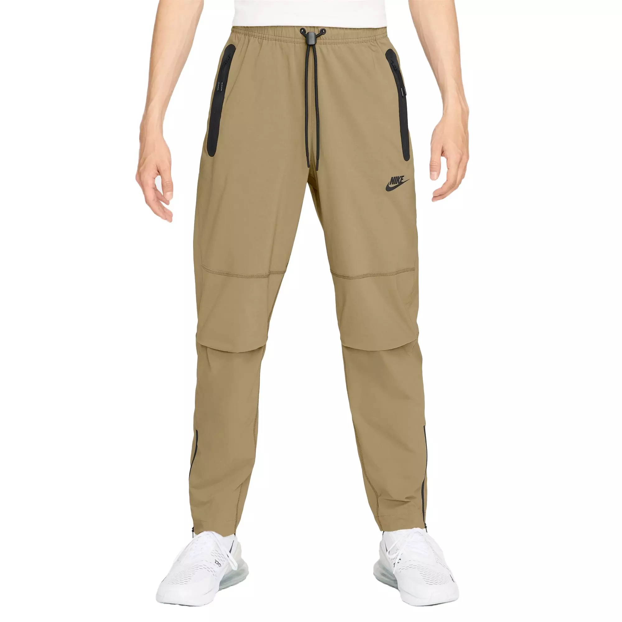 Nike Men's Sportswear Tech Woven Open Hem Pants - BEIGE