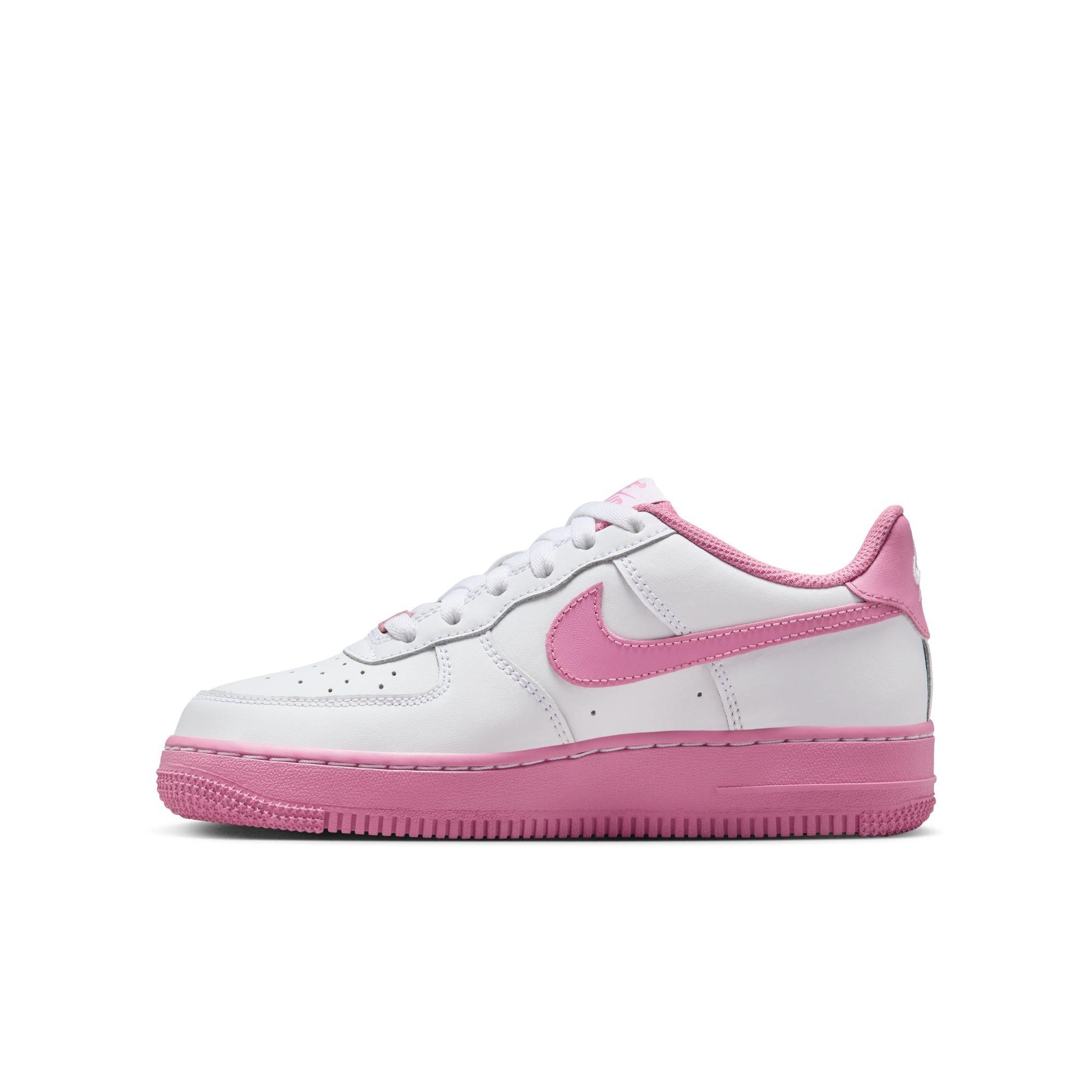 Nike Air Force 1 Grade School Girls' "White/Magic Flamingo" Shoe
