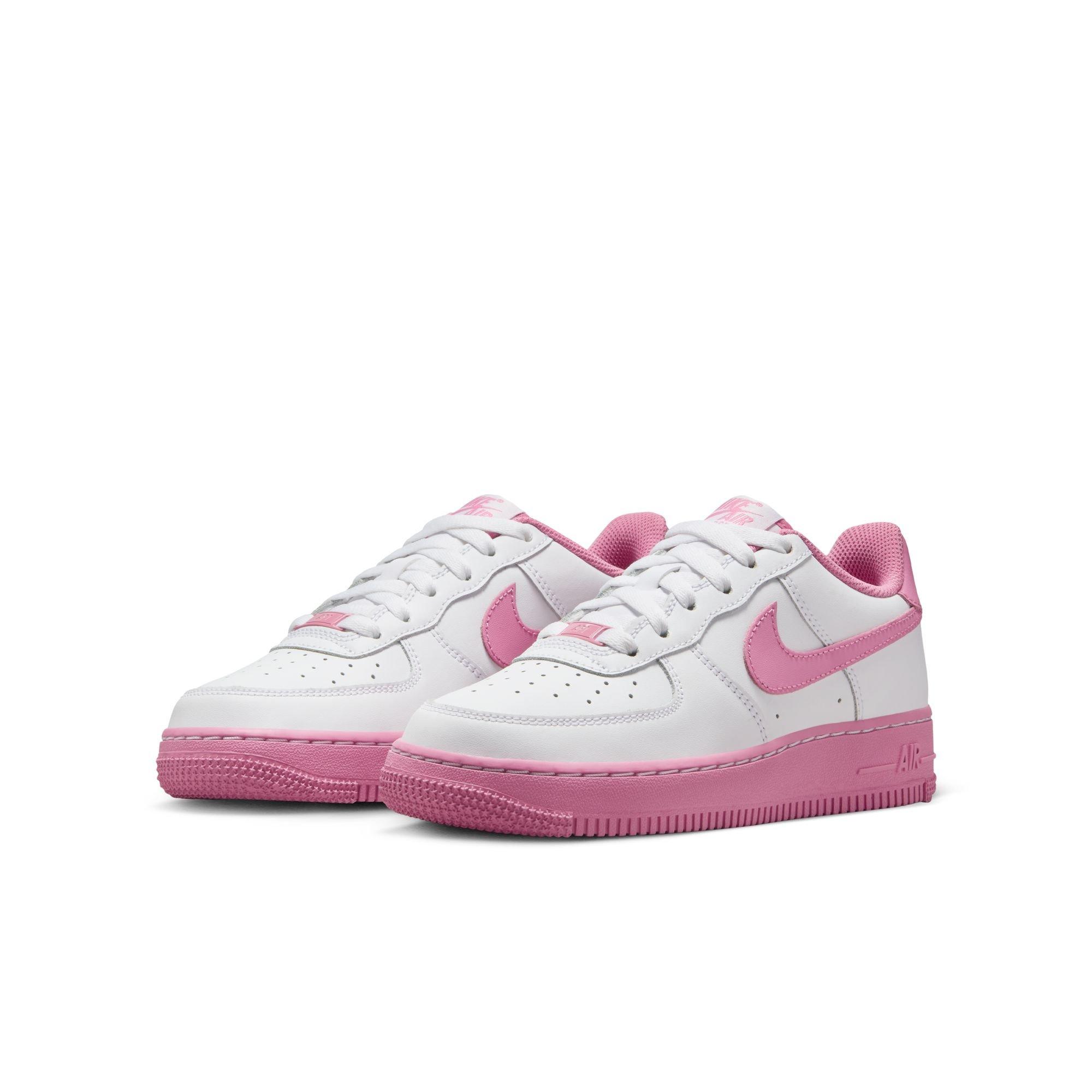 Nike Air Force 1 Grade School Girls' "White/Magic Flamingo" Shoe