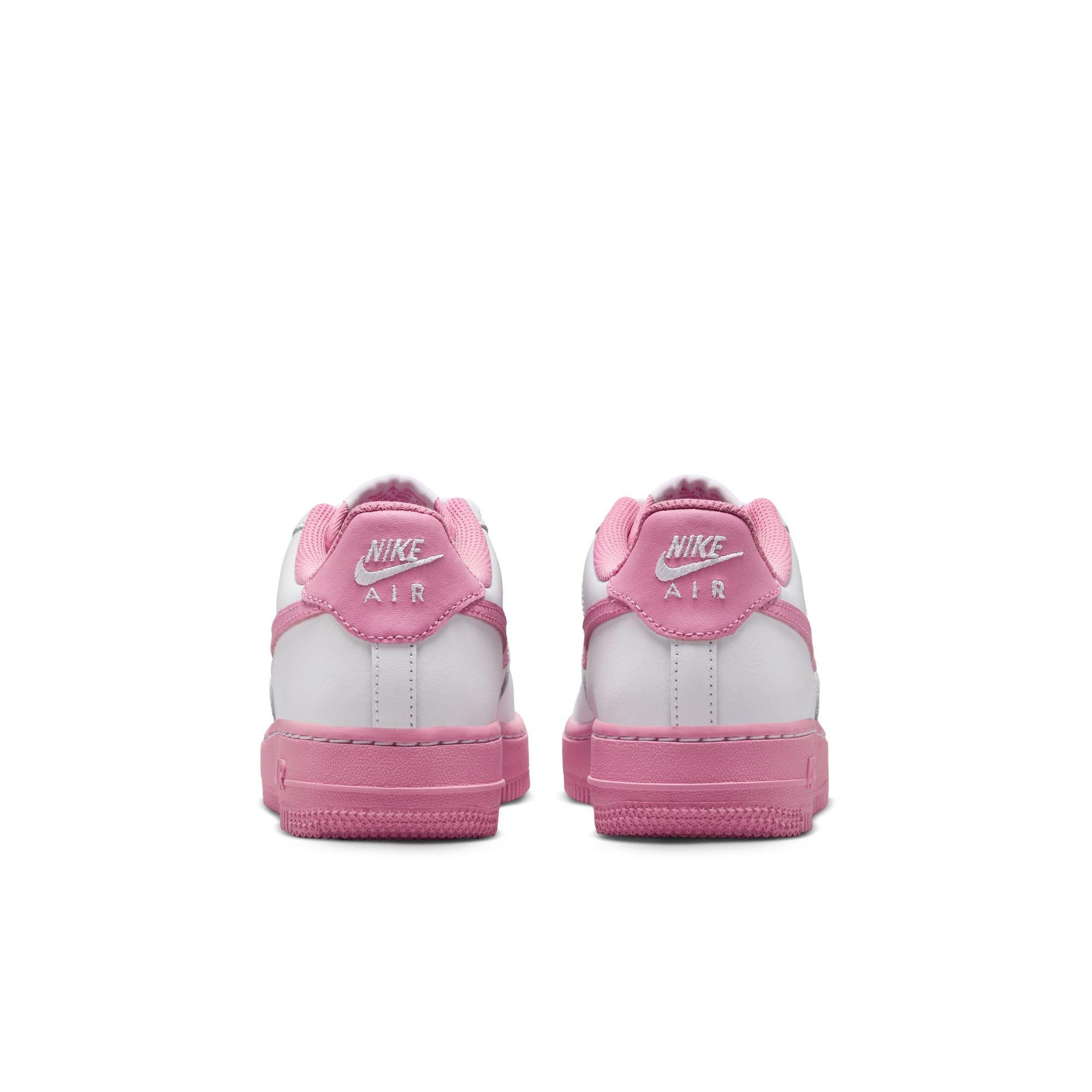 Nike Air Force 1 Grade School Girls' "White/Magic Flamingo" Shoe