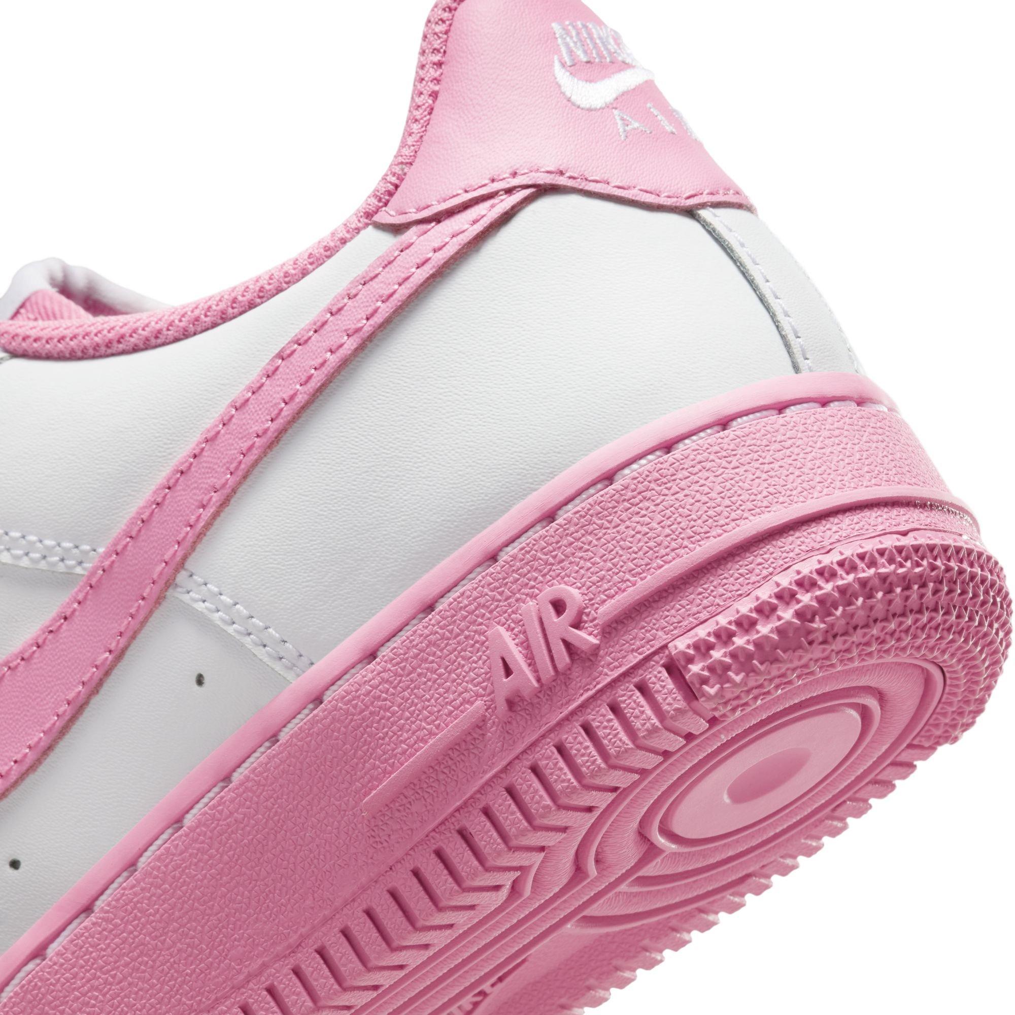 Nike Air Force 1 Grade School Girls' "White/Magic Flamingo" Shoe