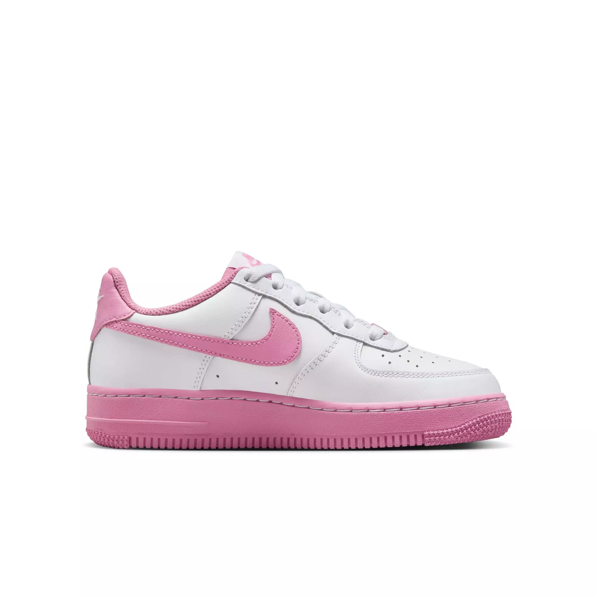 Nike Air Force 1 "White/Magic Flamingo" Grade School Girls' Shoe - WHITE/PINK
