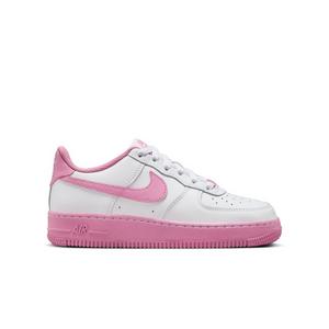 Nike Air Force 1 "White/Magic Flamingo" Grade School Girls' Shoe