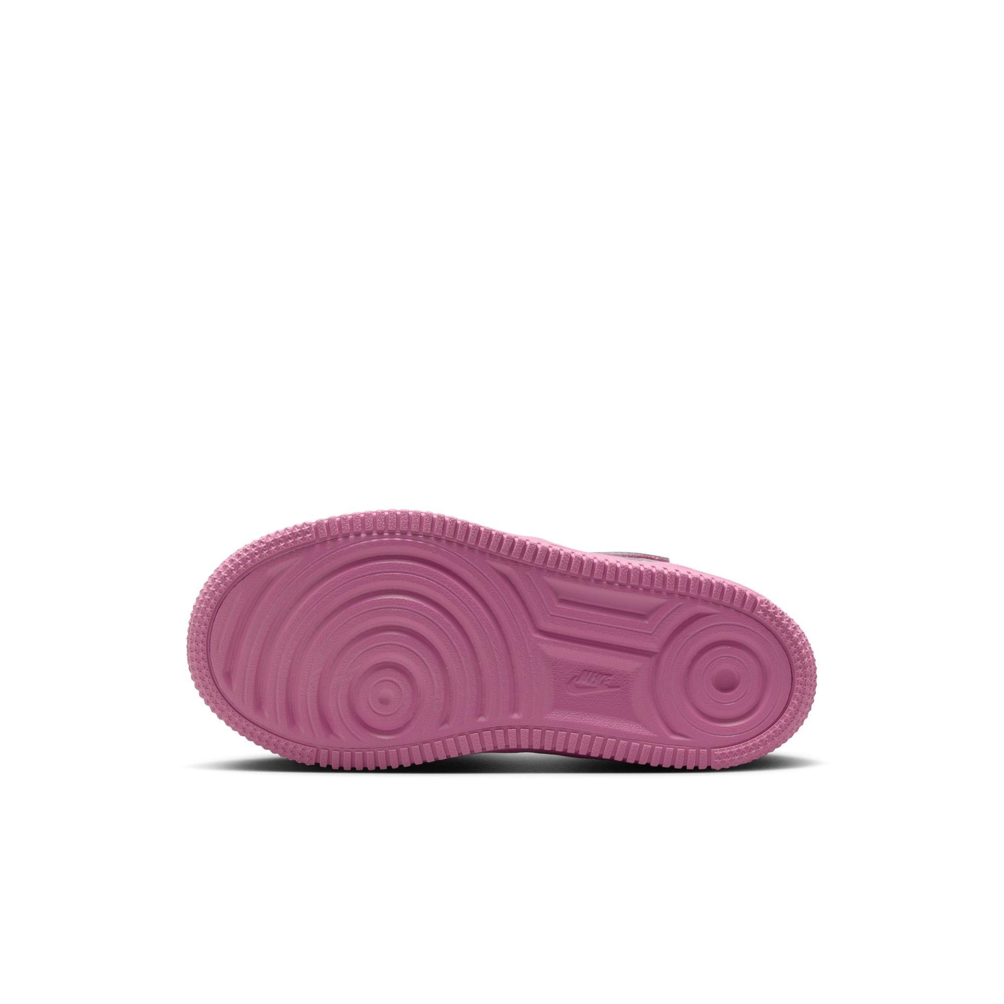 Nike Air Force 1 Low EasyOn Preschool Girls' "White/Magic Flamingo" Shoe