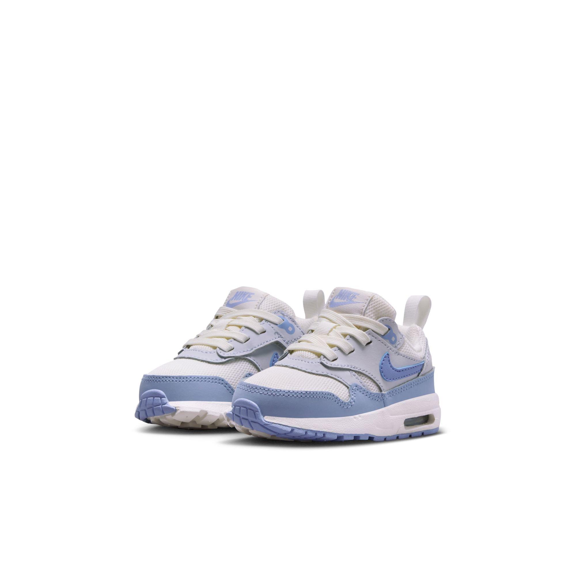 Nike Air Max 1 EasyOn Toddler Girls' "Sail/Psychic Blue/Blue Tint" Shoe