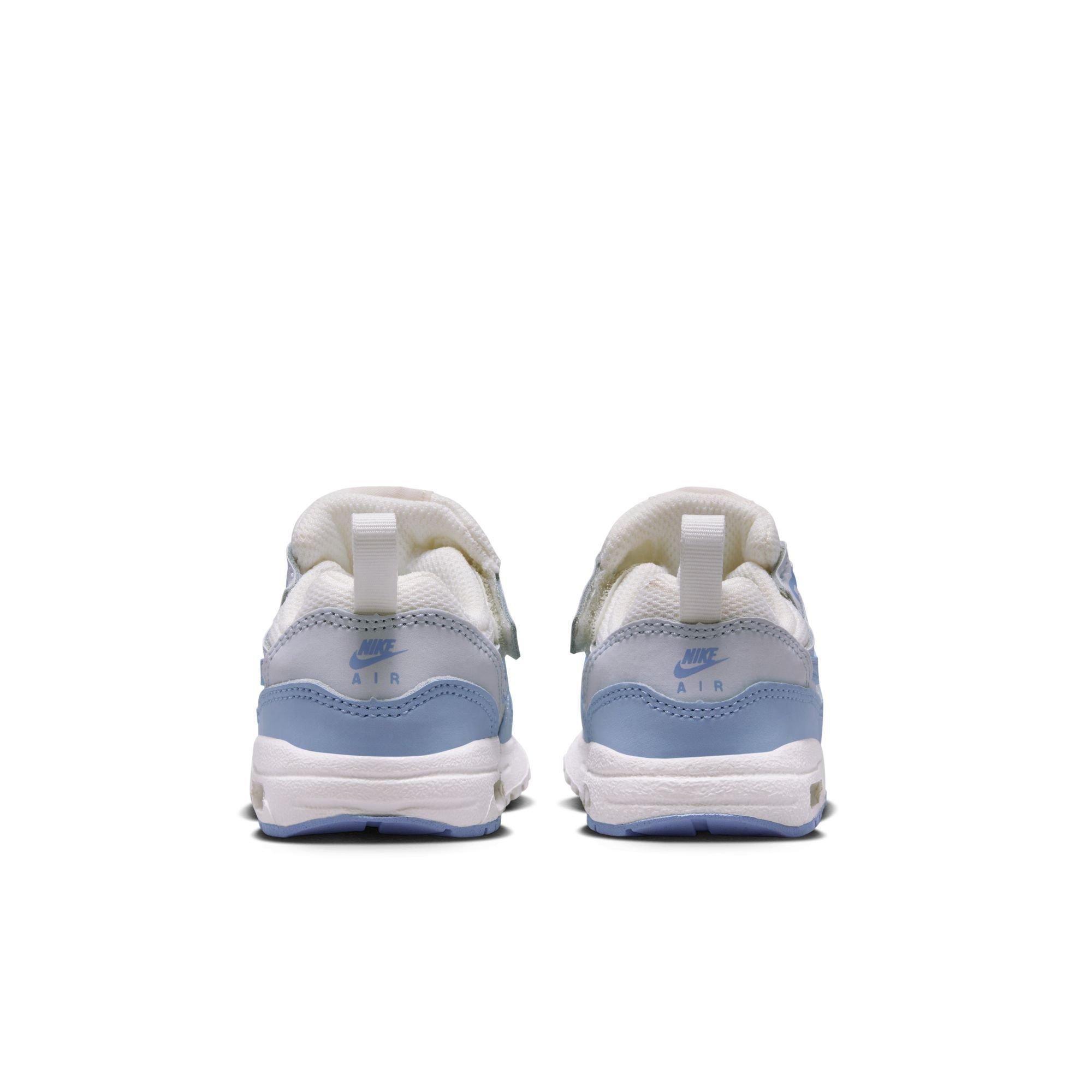 Nike Air Max 1 EasyOn Toddler Girls' "Sail/Psychic Blue/Blue Tint" Shoe