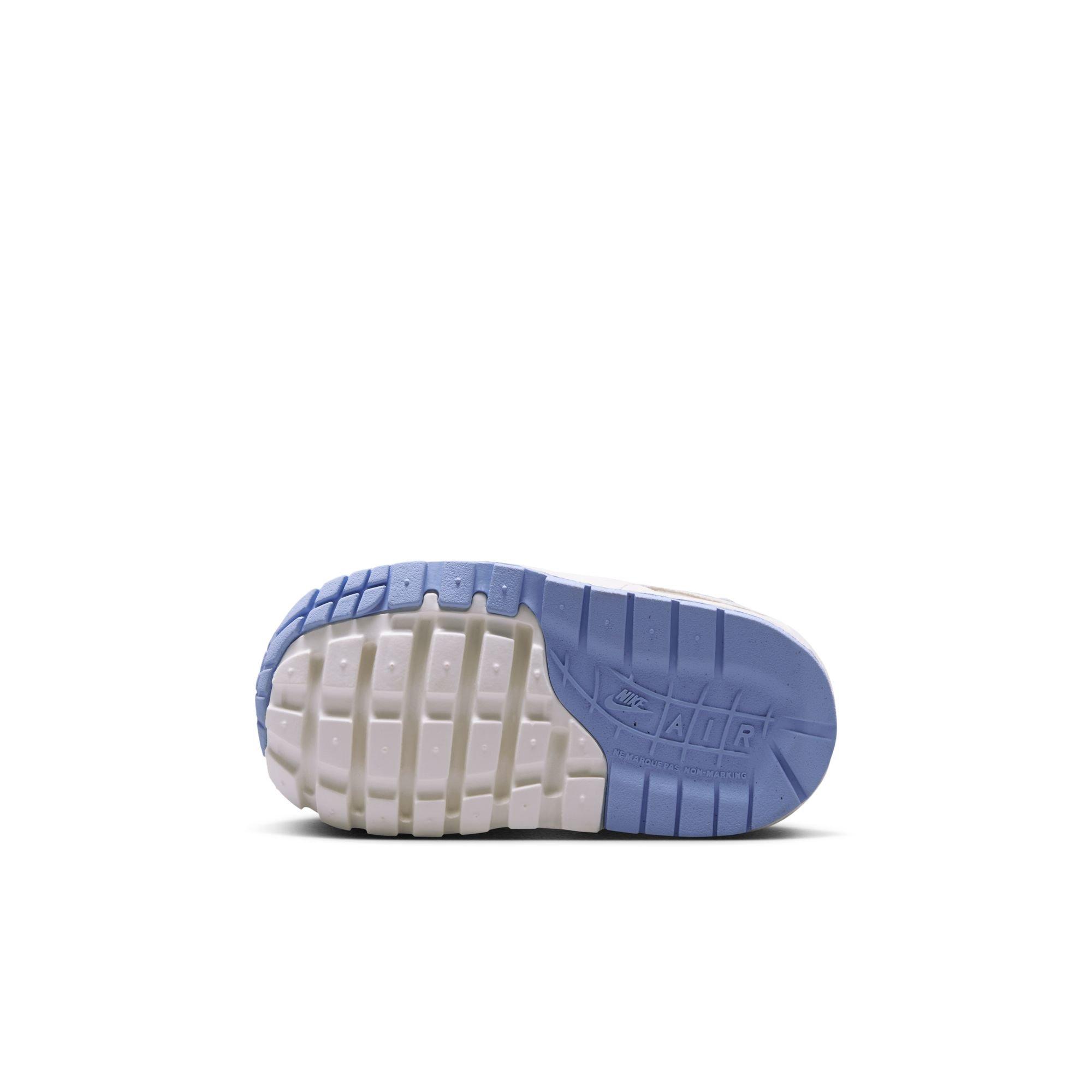 Nike Air Max 1 EasyOn Toddler Girls' "Sail/Psychic Blue/Blue Tint" Shoe