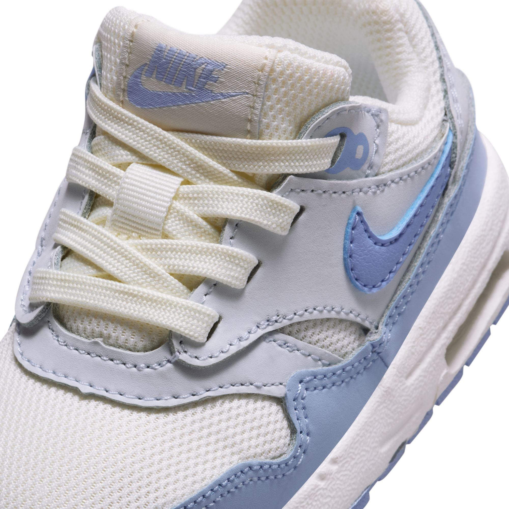 Nike Air Max 1 EasyOn Toddler Girls' "Sail/Psychic Blue/Blue Tint" Shoe