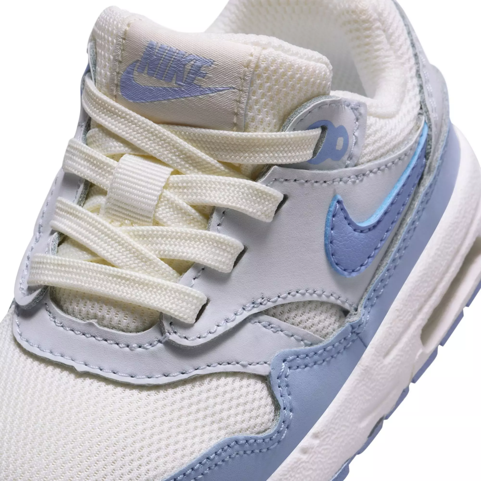 Nike Air Max 1 EasyOn "Sail/Psychic Blue/Blue Tint" Toddler Girls' Shoe - BLUE/WHITE