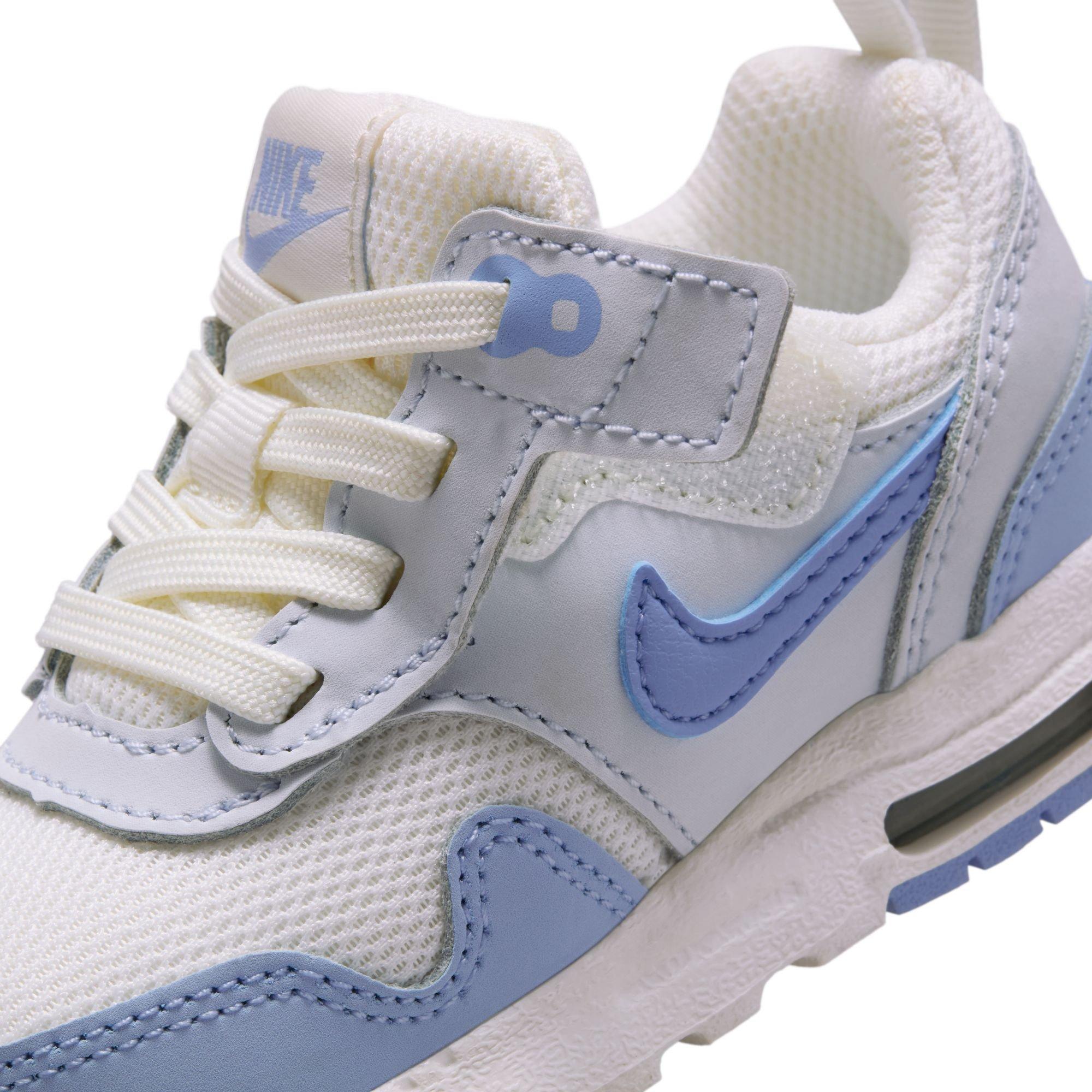 Nike Air Max 1 EasyOn Toddler Girls' "Sail/Psychic Blue/Blue Tint" Shoe