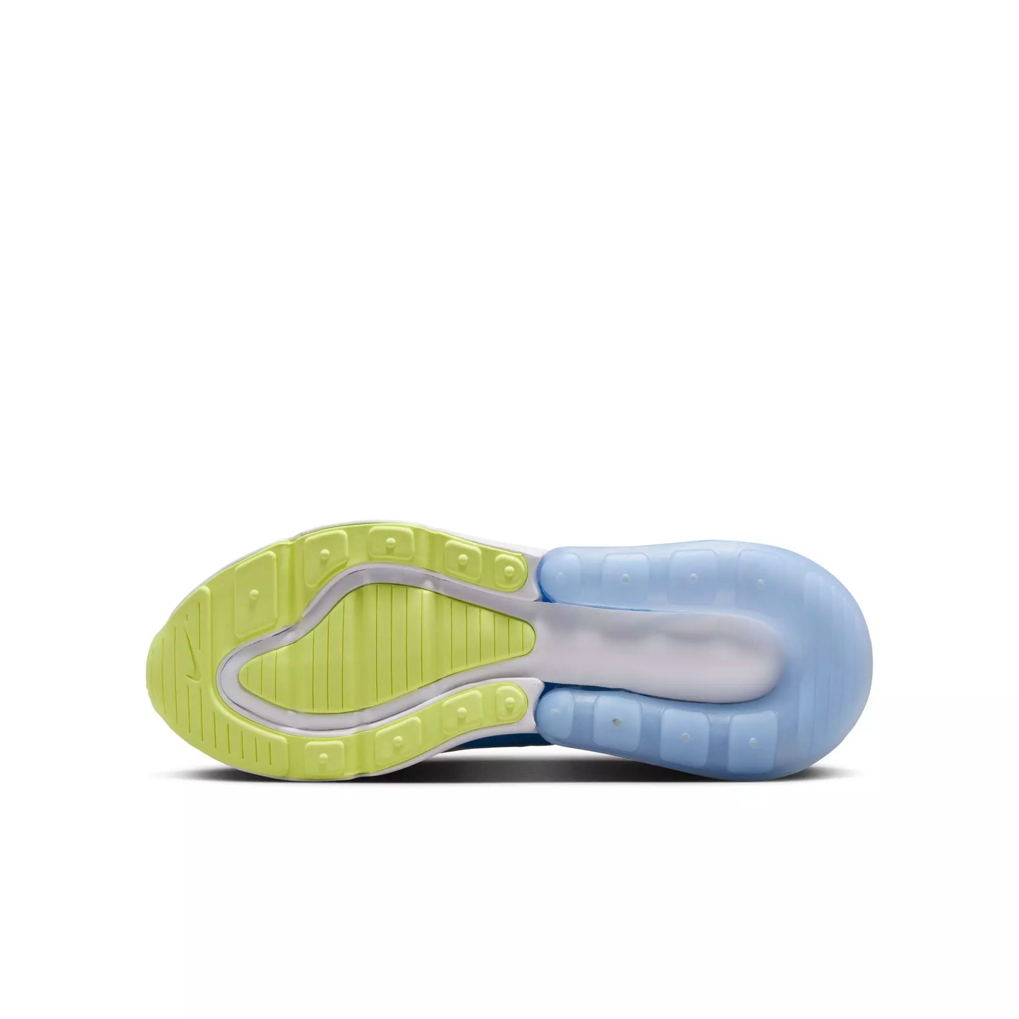 Nike Air Max 270 "Pure Platinum/Lt Lemon Twist" Grade School Girls' Shoe - BLUE/WHITE