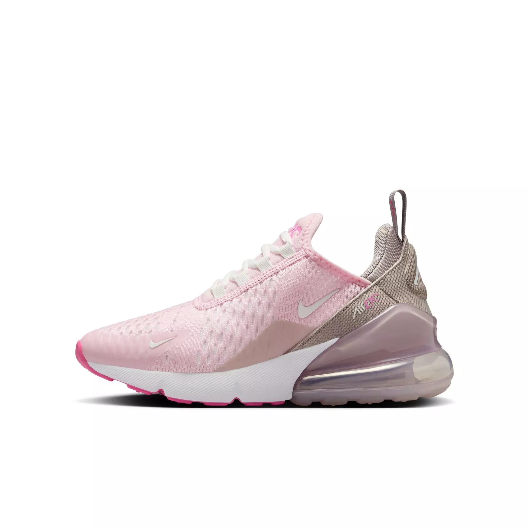 Nike Air Max 270 "Pink Foam/Summit White/College Grey" Grade School Girls' Shoe - PINK/WHITE