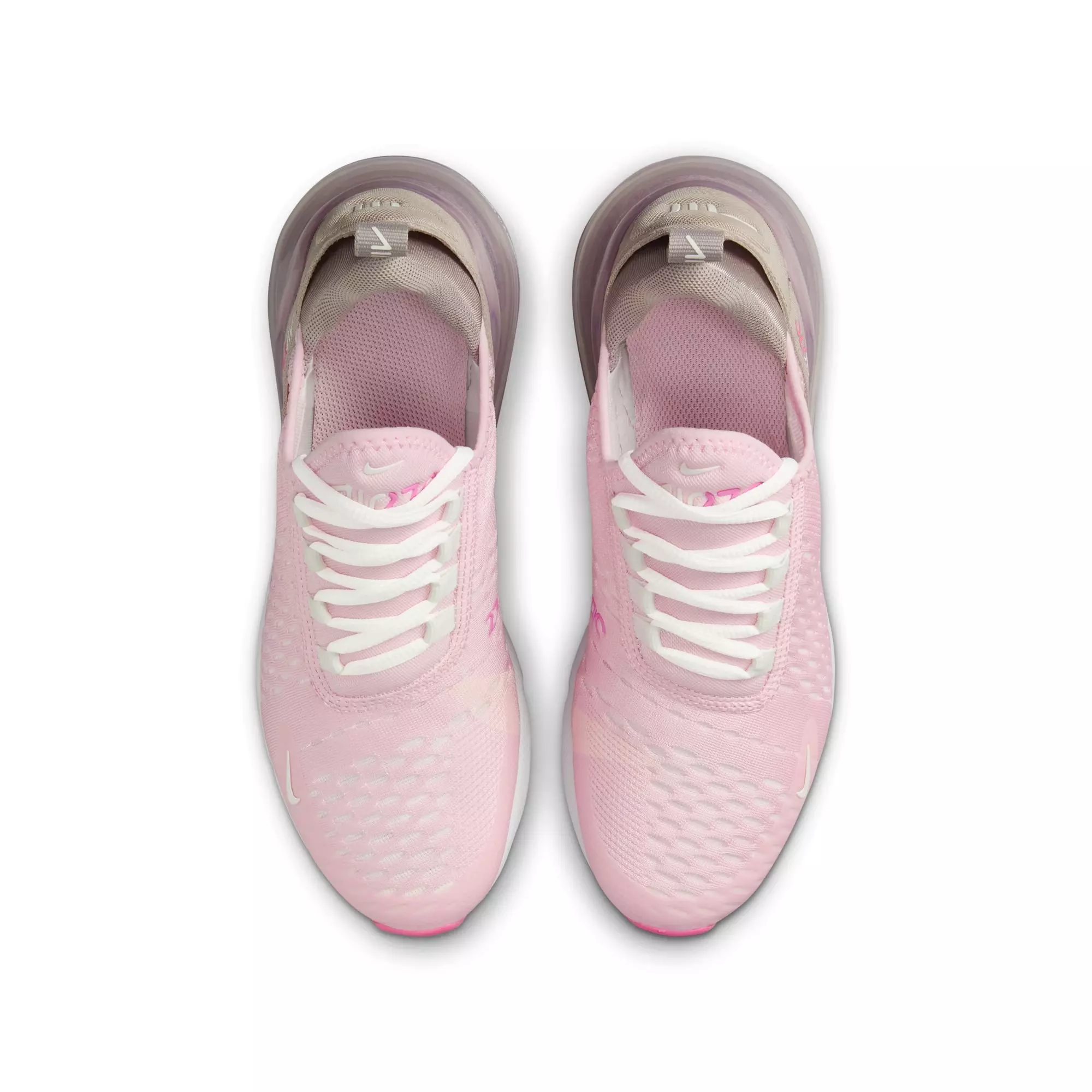 Nike Air Max 270 "Pink Foam/Summit White/College Grey" Grade School Girls' Shoe - PINK/WHITE