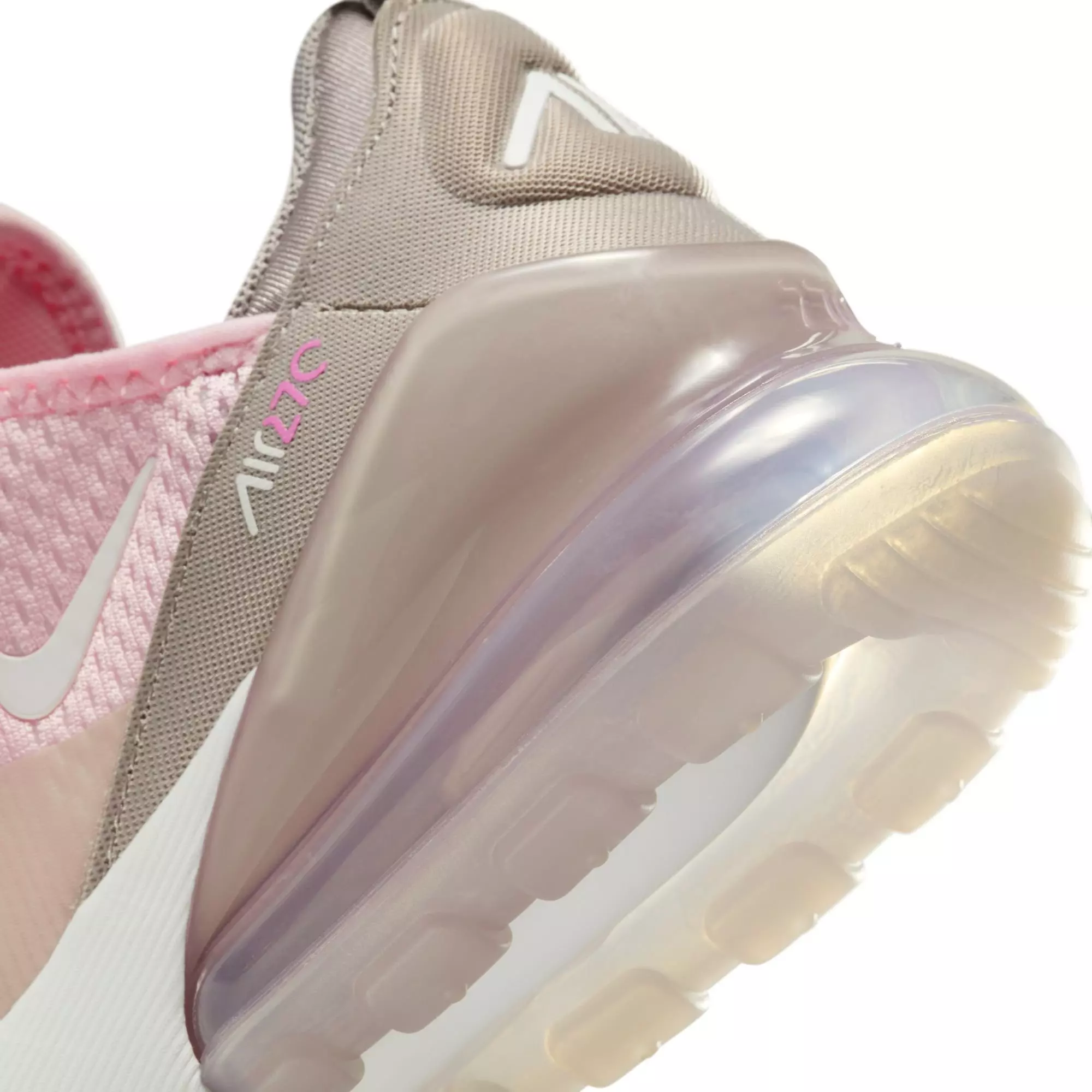 Nike Air Max 270 "Pink Foam/Summit White/College Grey" Grade School Girls' Shoe - PINK/WHITE