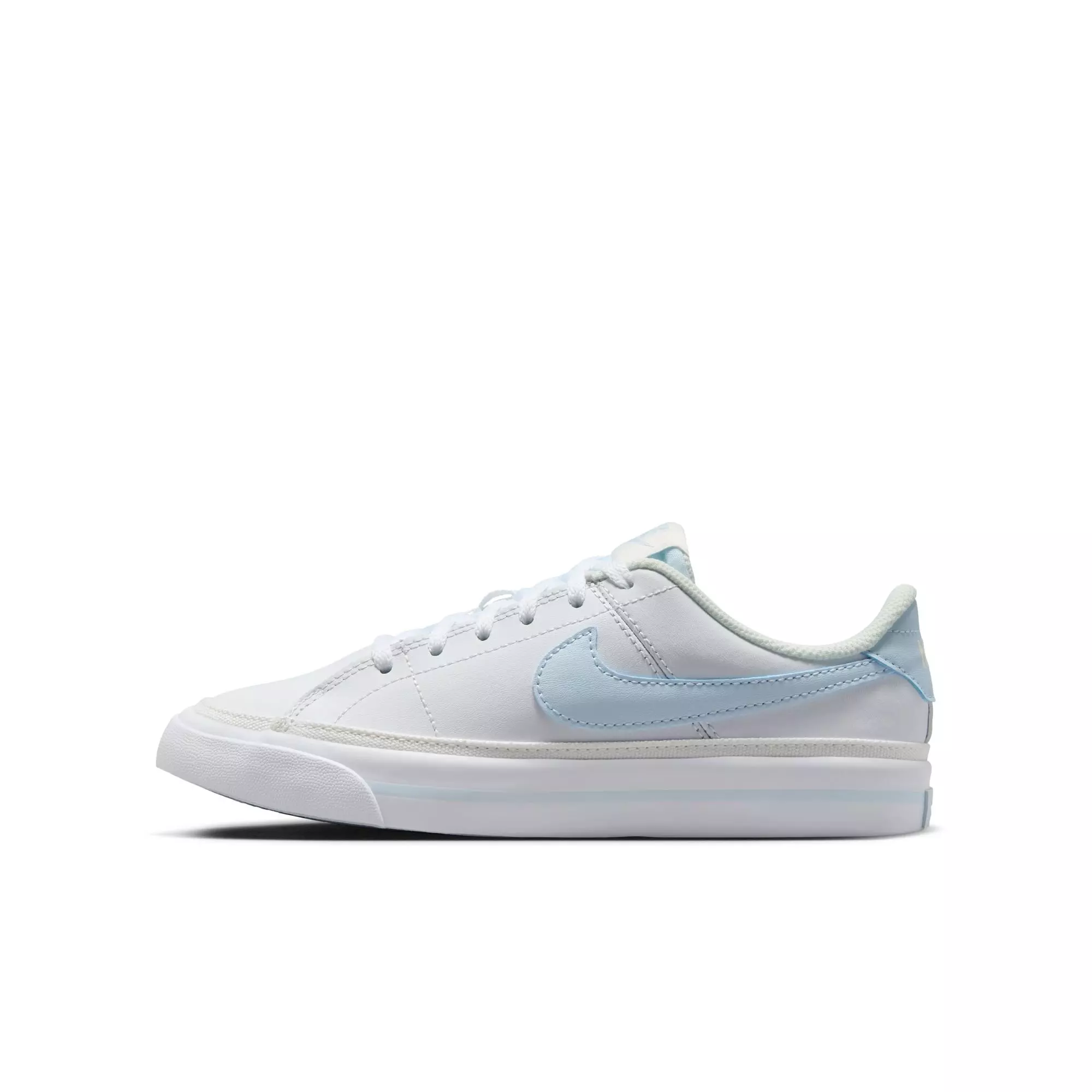 Nike Court Legacy "White/Blue Tint/Sail" Grade School Girls' Shoe - WHITE/BLUE