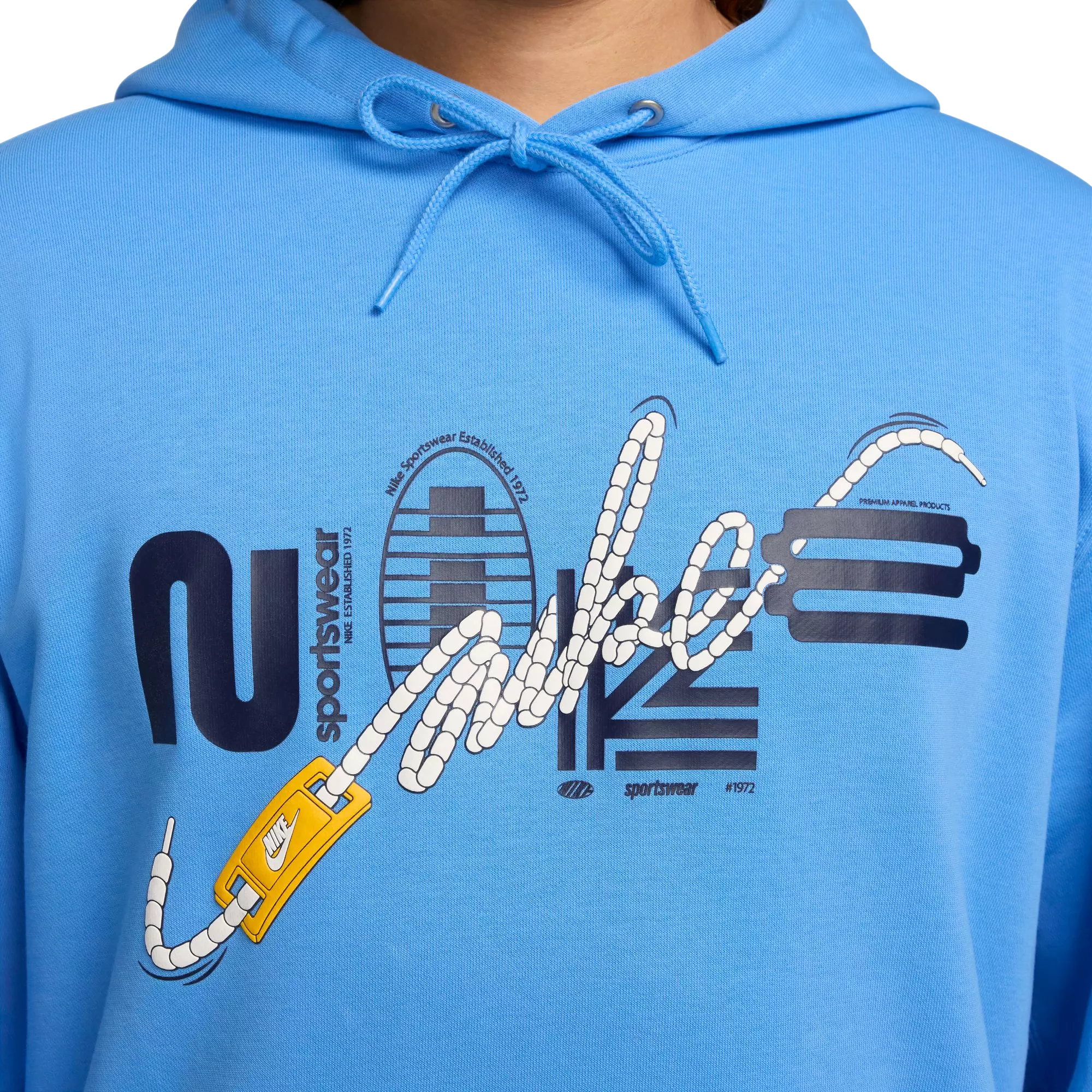 Nike Men's Club French Terry Hoodie - BLUE