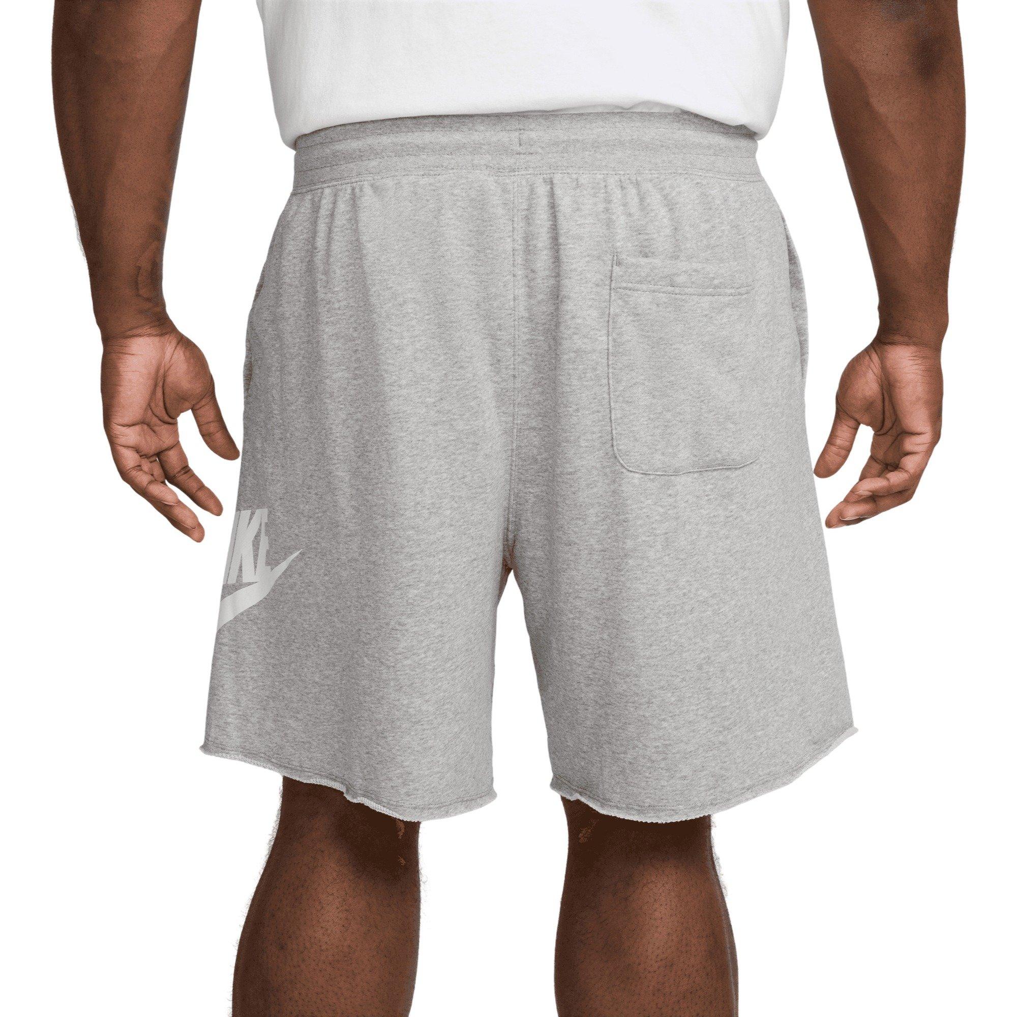 Nike Men's Club French Terry Alumni Shorts - Grey - GREY Thumbnail View 2