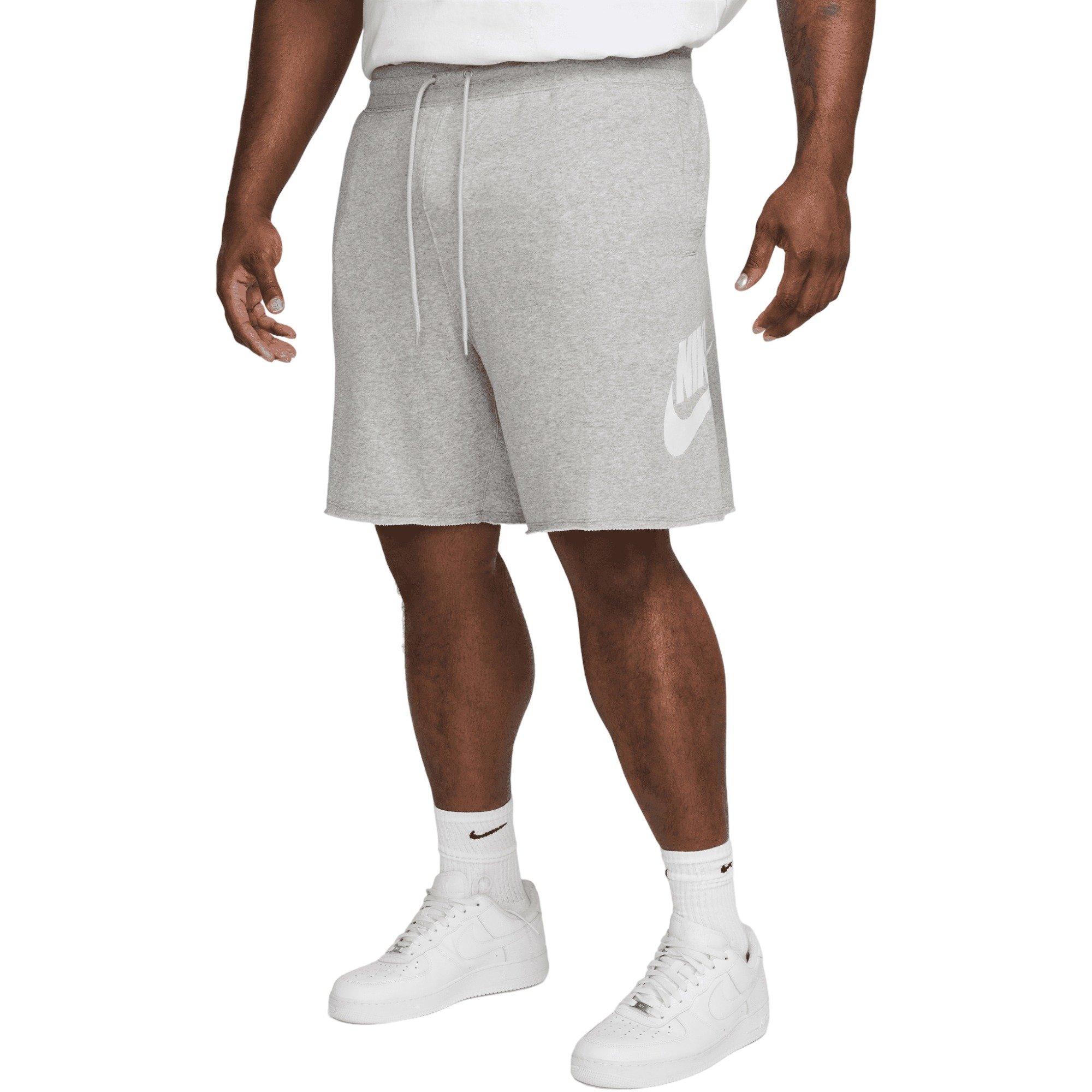 Nike Men's Club French Terry Alumni Shorts - Grey - GREY Thumbnail View 3
